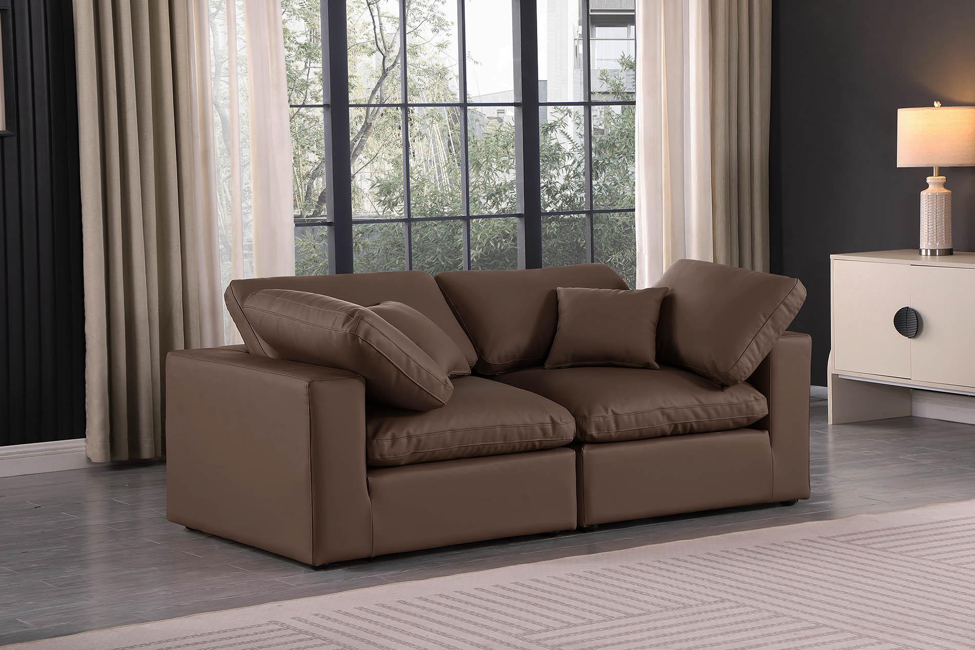 

    
Brown Vegan Leather Modular Sofa COMFY 188Brown-S80 Meridian Contemporary
