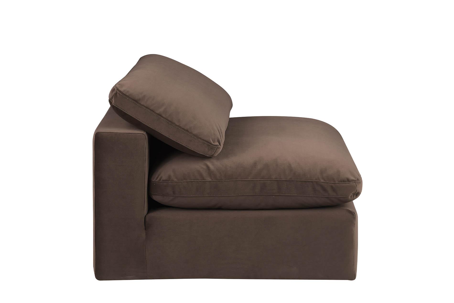 

        
Meridian Furniture 189Brown-Armless Armless Chair Brown Velvet 094308284804
