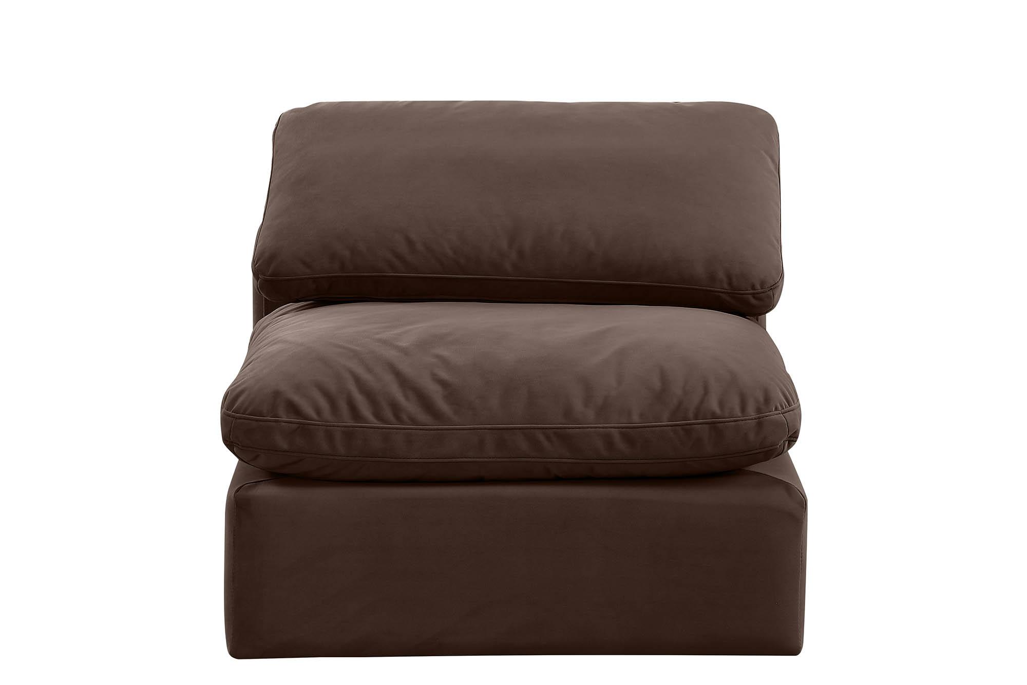 

        
Meridian Furniture INDULGE 147Brown-Armless Armless Chair Brown Velvet 094308313702

