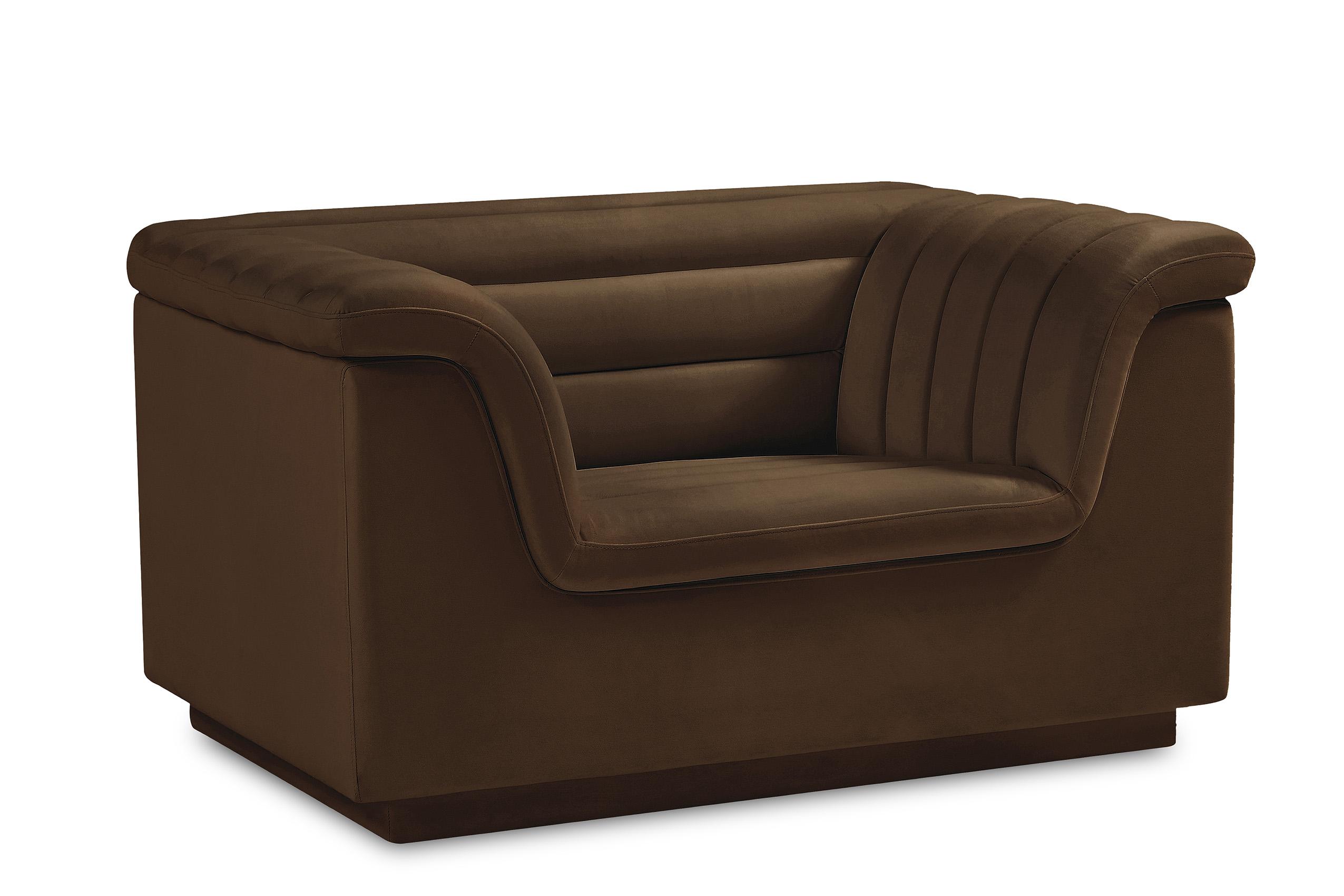 Contemporary, Modern Arm Chair CASCADE 192Brown-C 192Brown-C in Brown Velvet