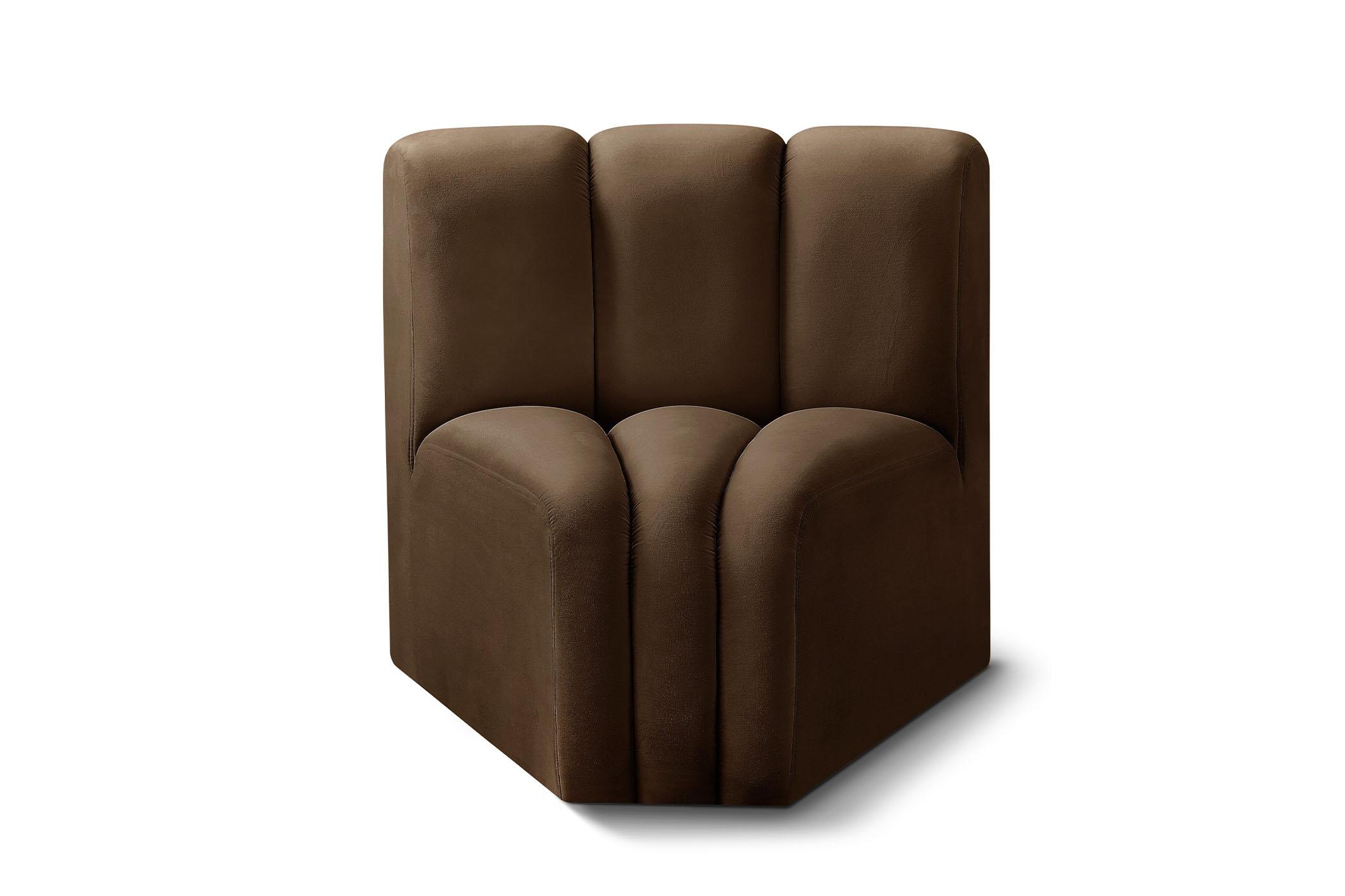 

        
Meridian Furniture ARC 103Brown-CC Modular Corner Chair Brown Velvet 094308300160
