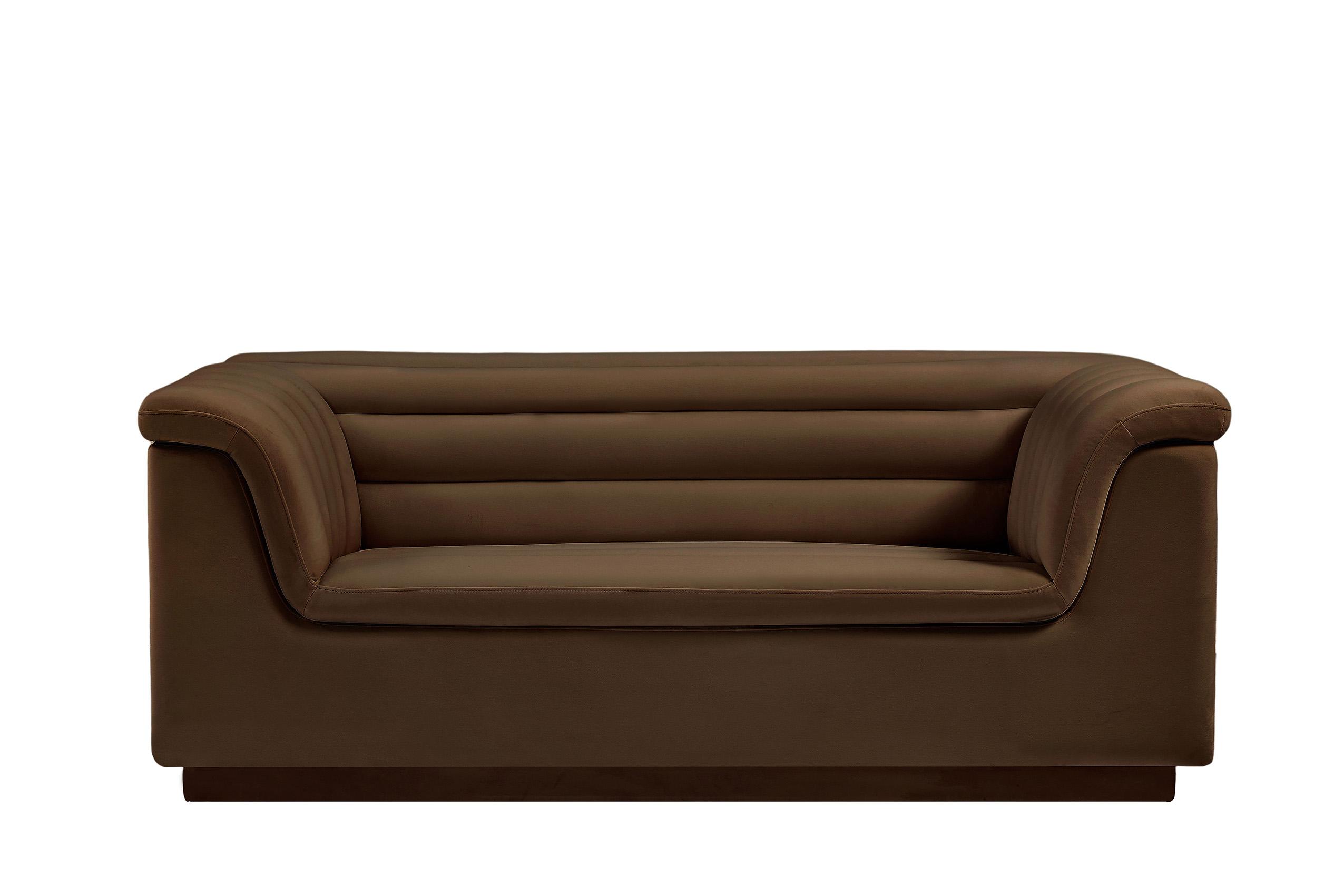 

        
Meridian Furniture CASCADE 192Brown-L Loveseat Brown Velvet 094308287072
