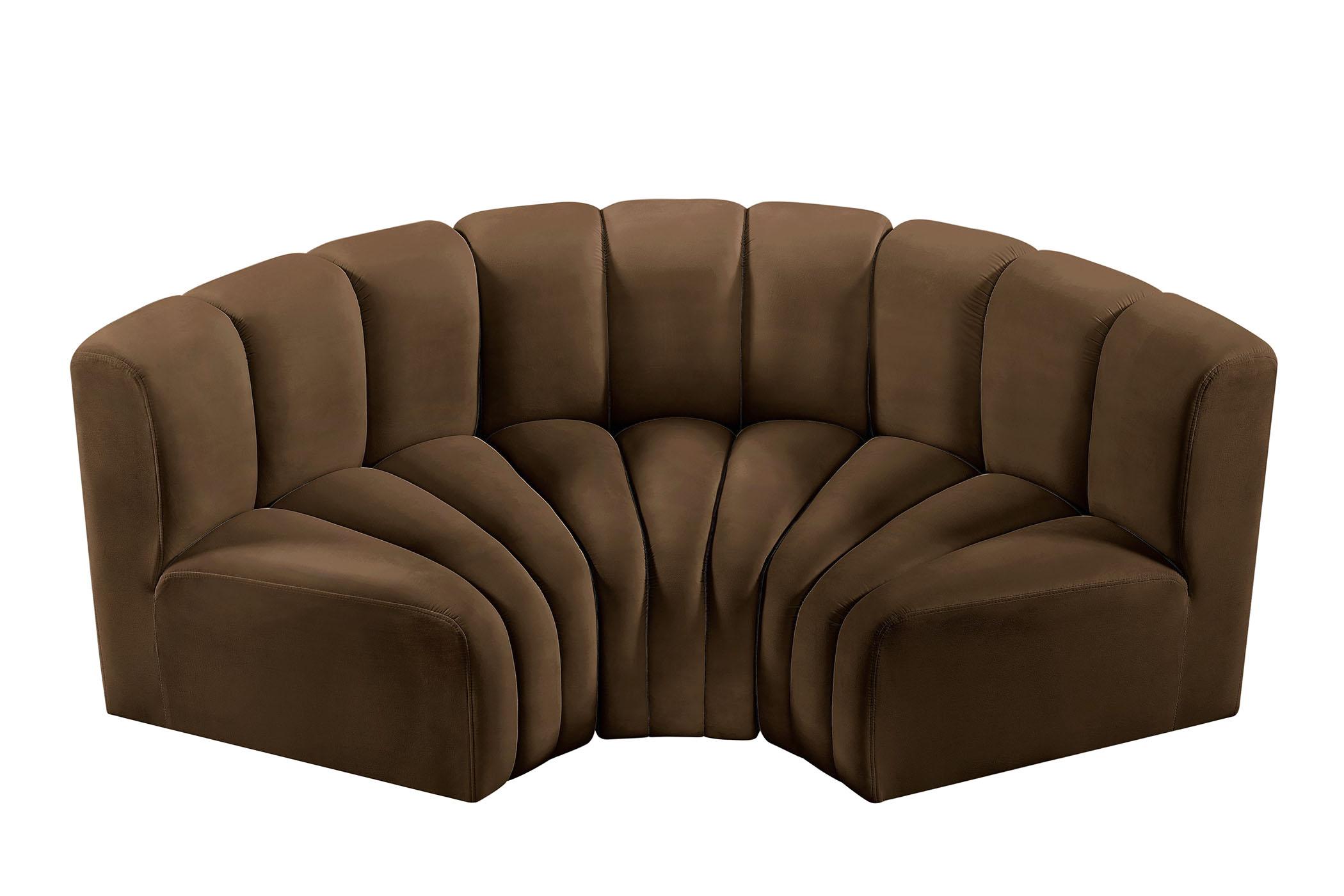 

        
Meridian Furniture ARC 103Brown-S3C Modular Sectional Sofa Brown Velvet 094308299891

