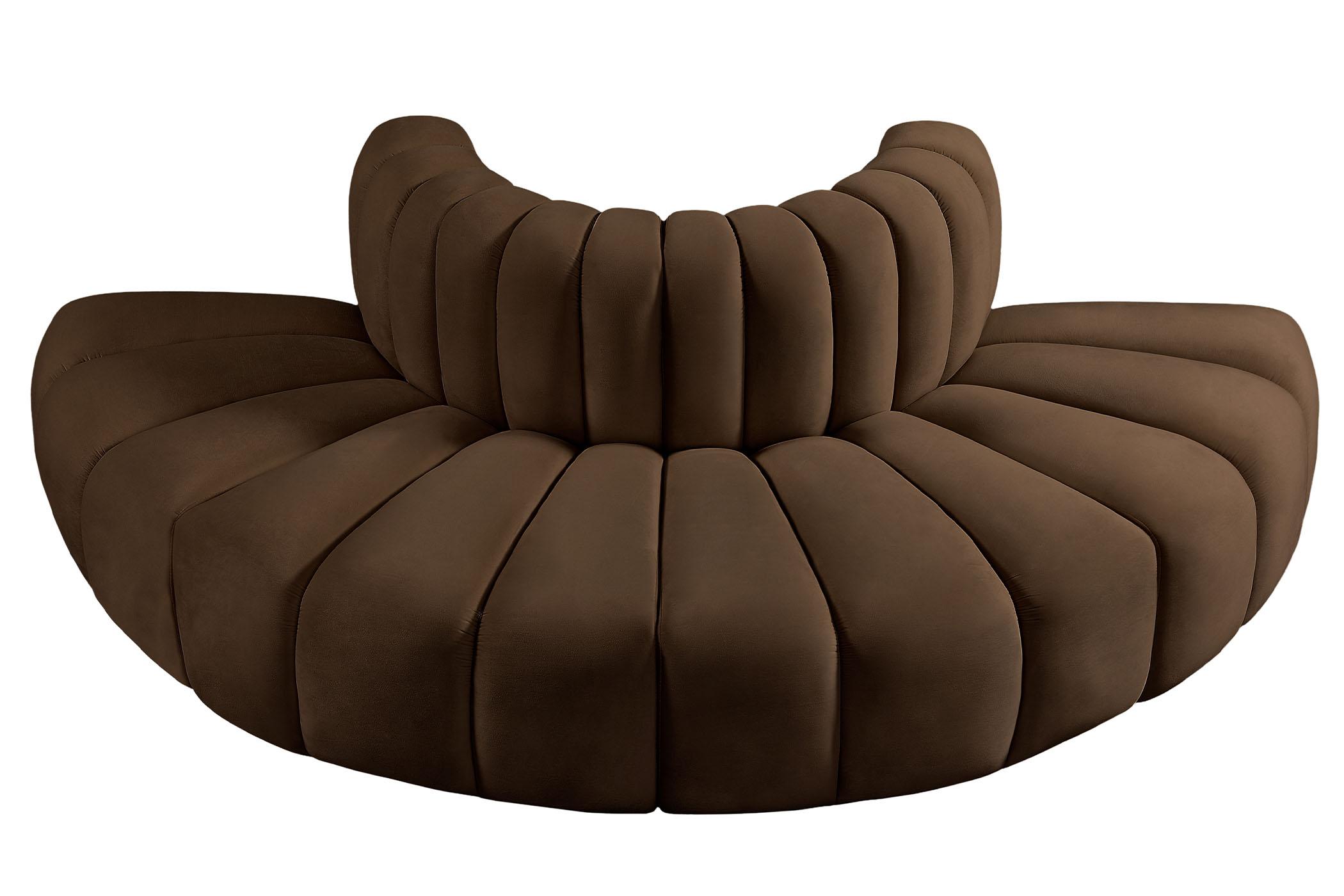 

        
Meridian Furniture ARC 103Brown-S4G Modular Sectional Sofa Brown Velvet 094308299990
