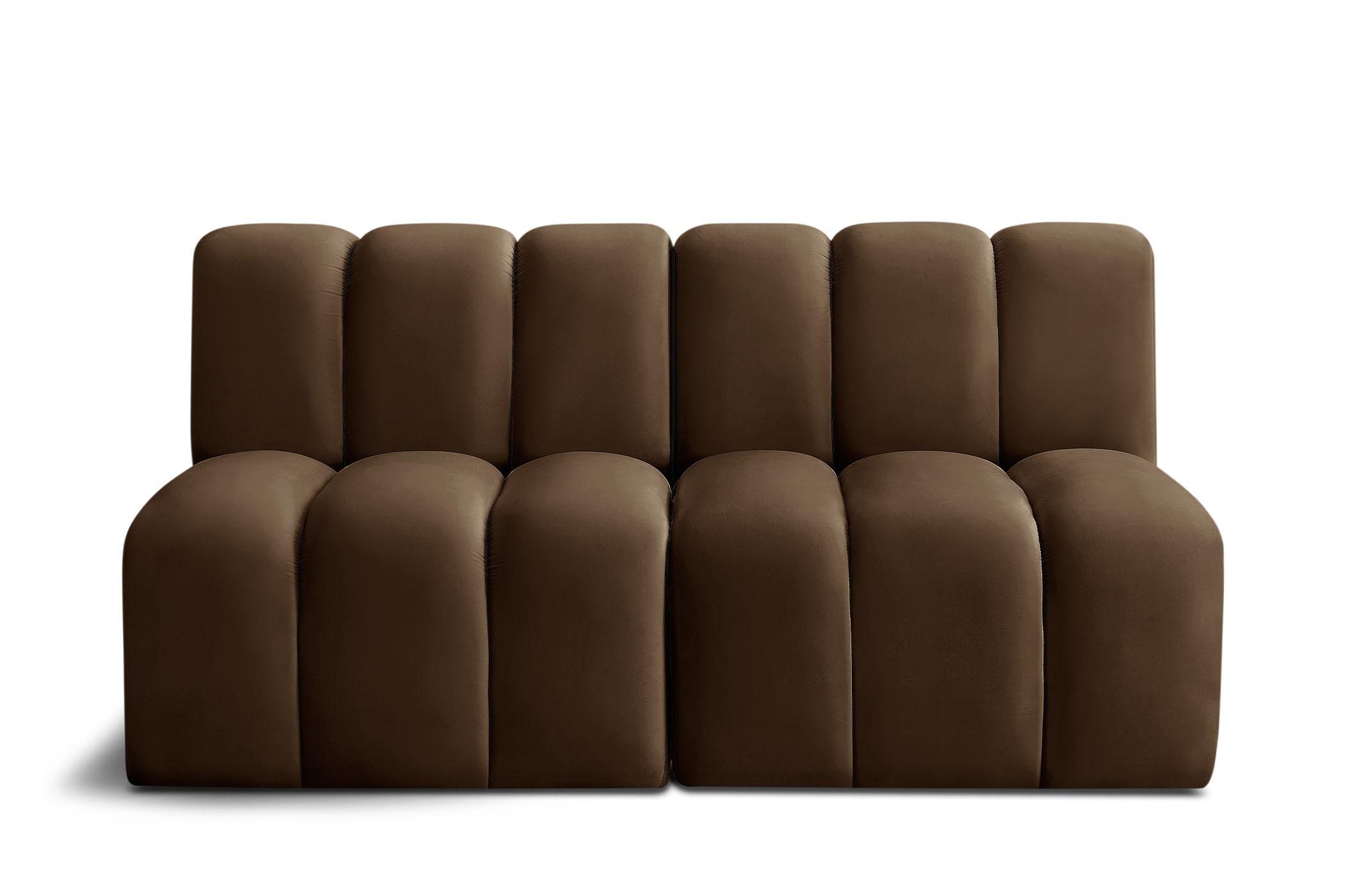 

        
Meridian Furniture ARC 103Brown-S2A Modular Sofa Brown Velvet 094308299853
