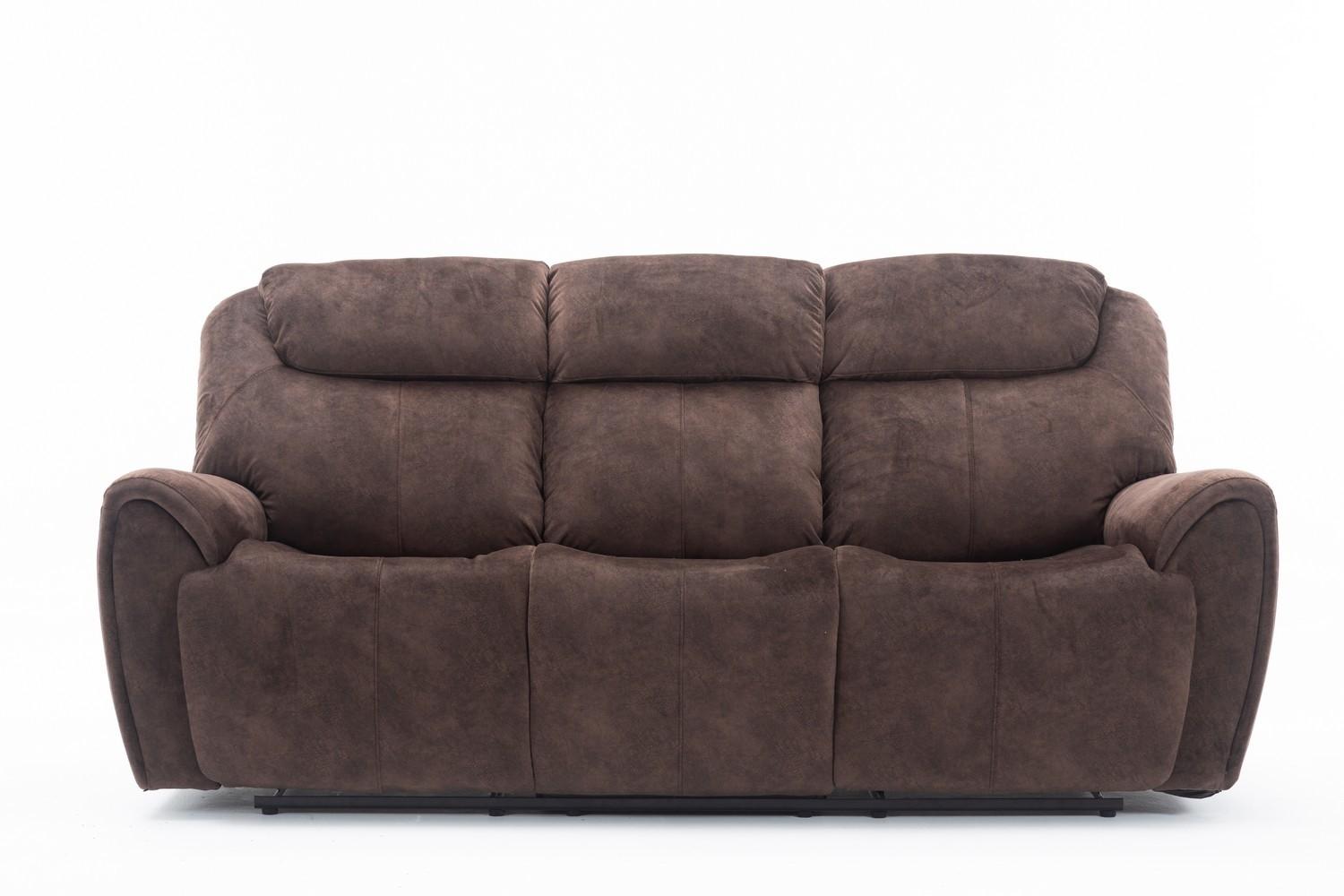 

    
Brown Velvet Fabric Reclining Sofa Contemporary  Global United 5008
