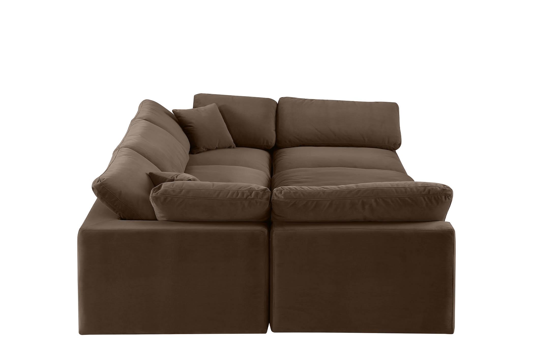 

        
Meridian Furniture 189Brown-Sec6C Modular Sectional Brown Velvet 094308290256
