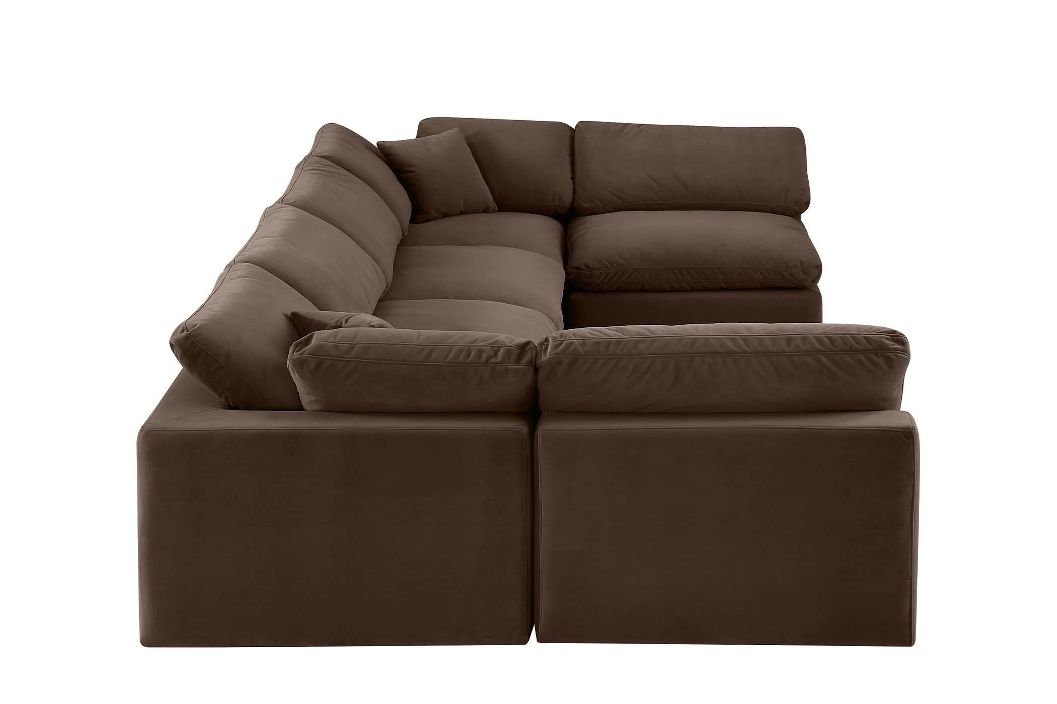 

        
Meridian Furniture 189Brown-Sec6D Modular Sectional Brown Velvet 094308290263
