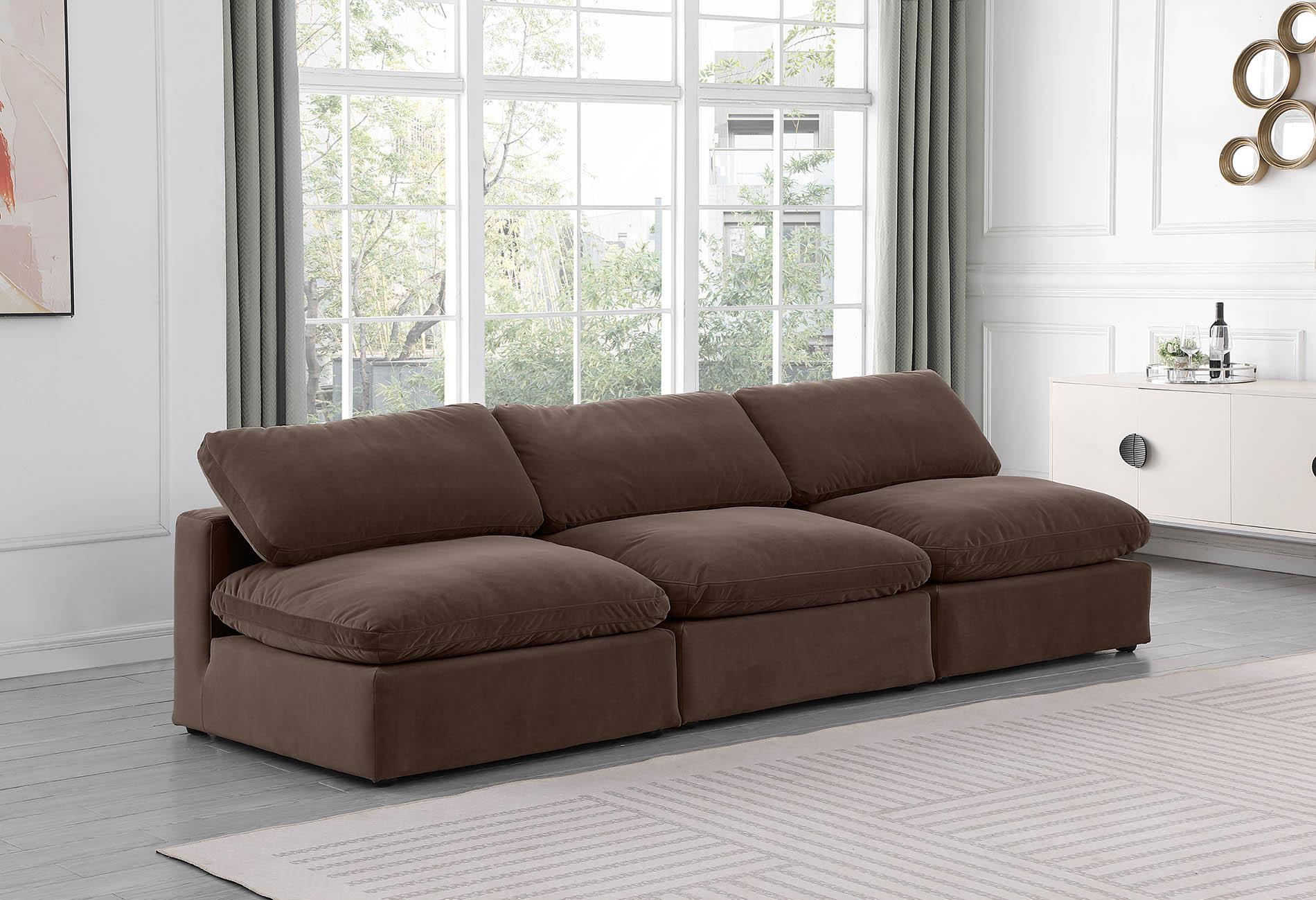 

    
Brown Velvet Modular Sofa COMFY 189Brown-S117 Meridian Contemporary Modern
