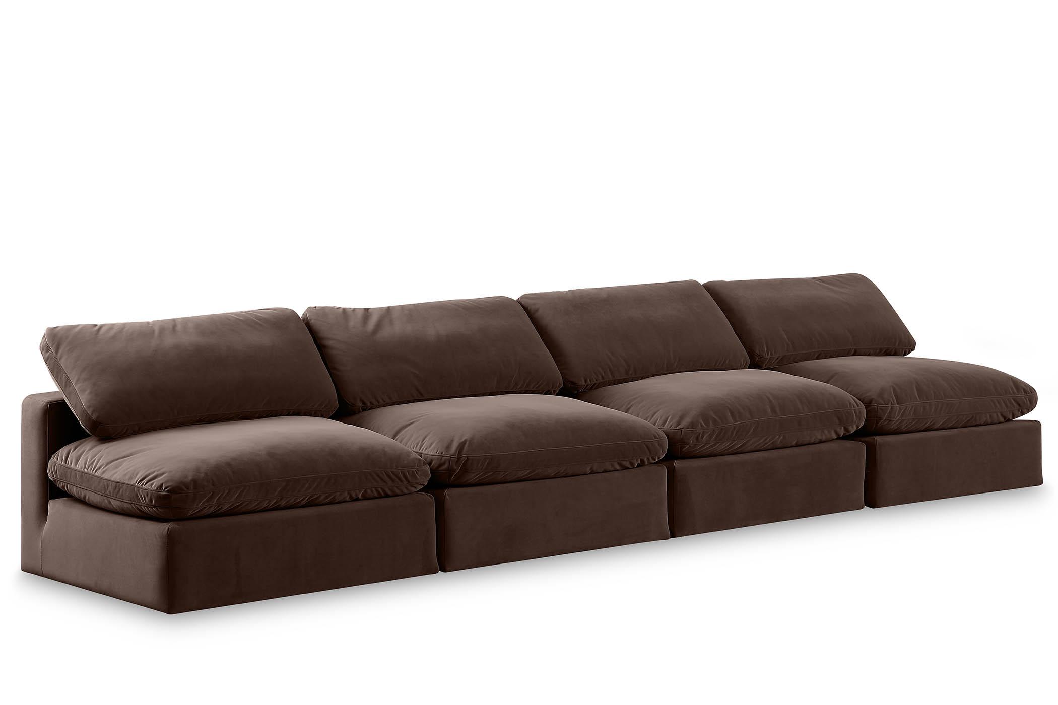 

    
Brown Velvet Modular Sofa COMFY 189Brown-S156 Meridian Contemporary Modern
