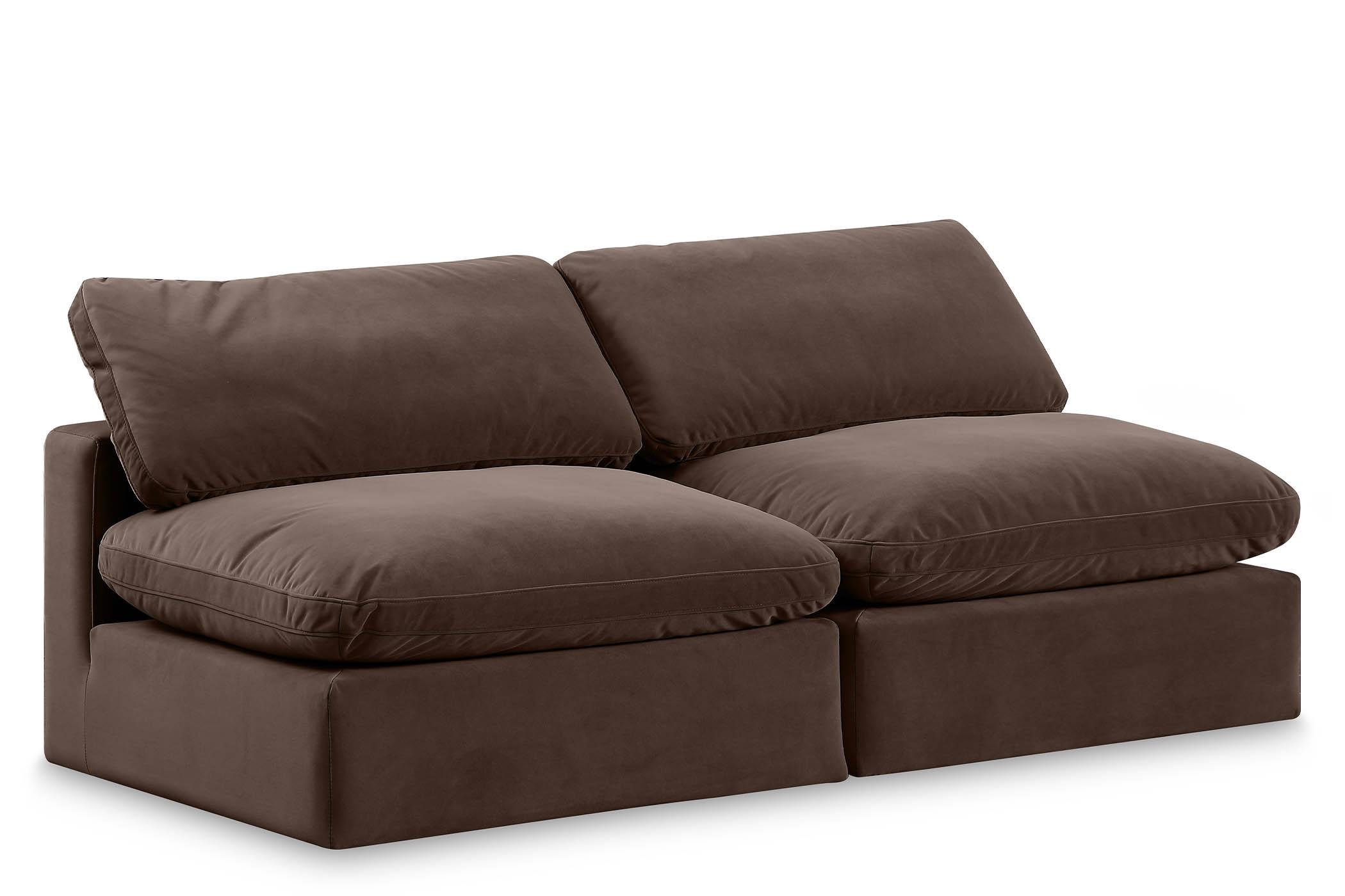 Contemporary, Modern Modular Sofa 189Brown-S78 189Brown-S78 in Brown Velvet