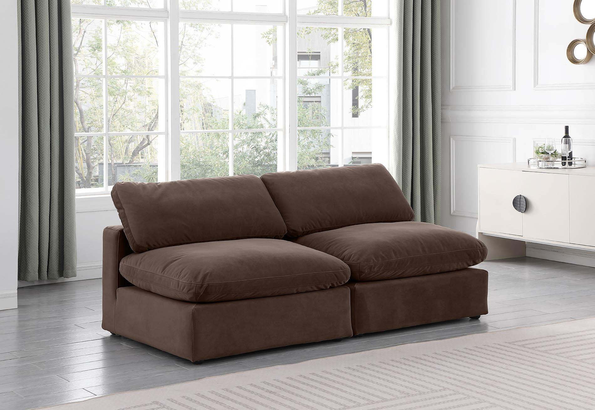 

    
Brown Velvet Modular Sofa COMFY 189Brown-S78 Meridian Contemporary Modern
