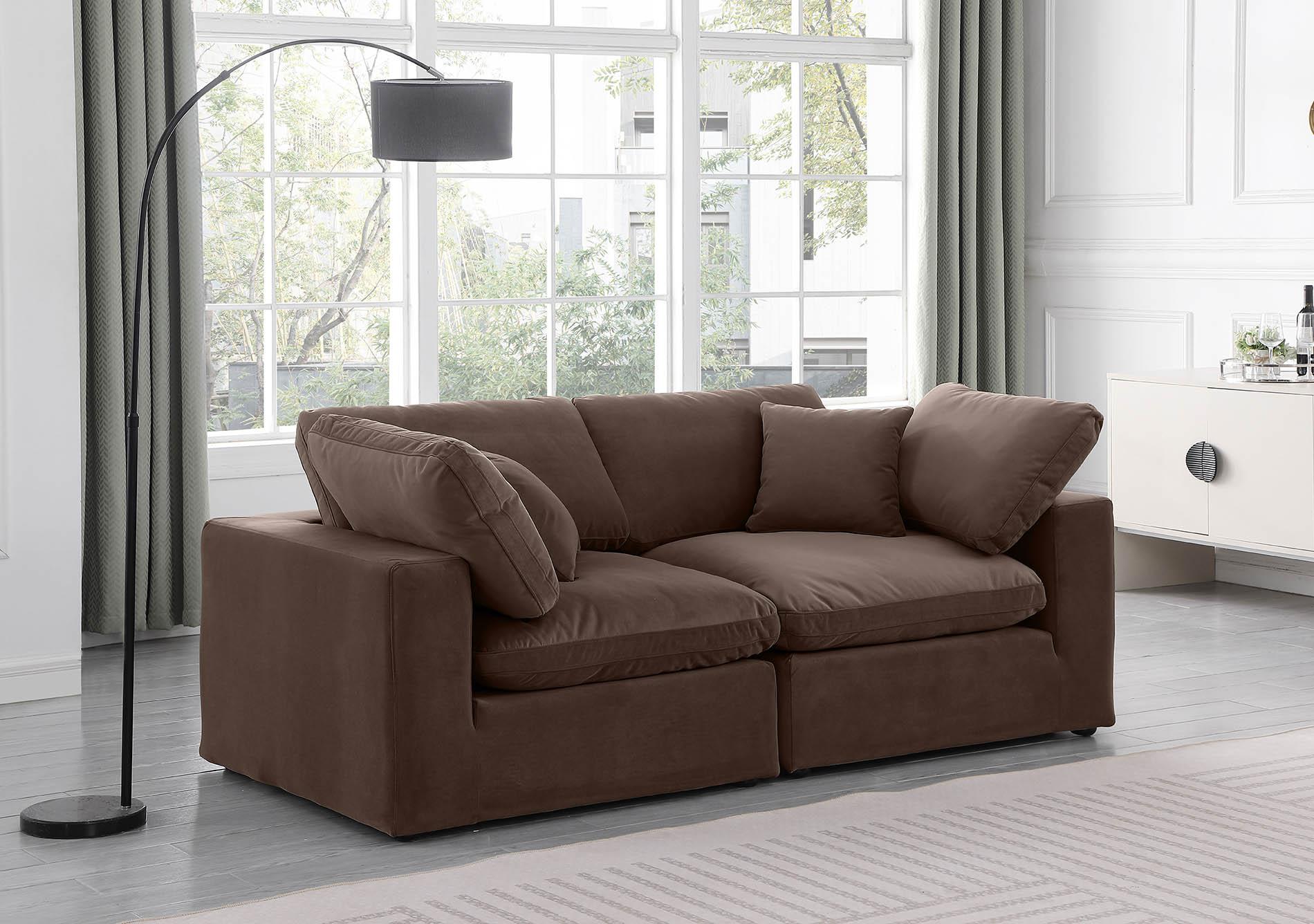 

    
Brown Velvet Modular Sofa COMFY 189Brown-S80 Meridian Contemporary Modern
