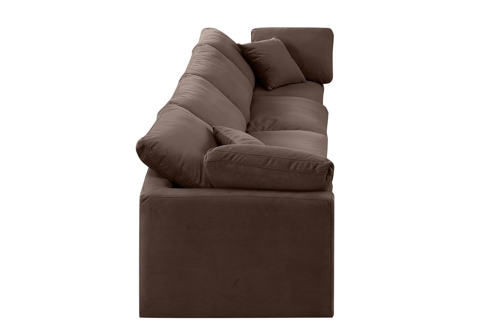 

        
Meridian Furniture INDULGE 147Brown-S140 Modular Sofa Brown Velvet 094308316840

