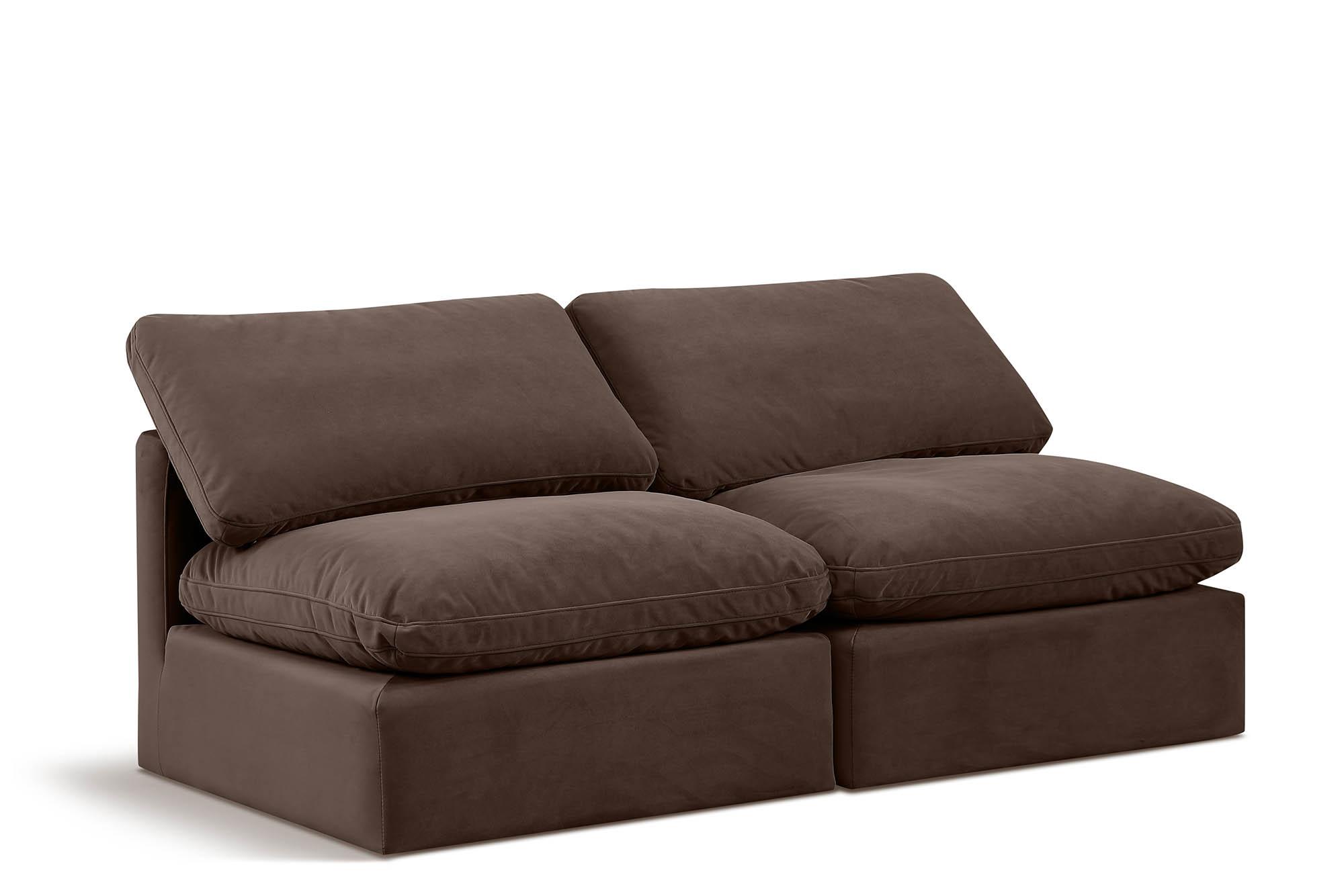 

    
Brown Velvet Modular Sofa INDULGE 147Brown-S2 Meridian Contemporary Modern
