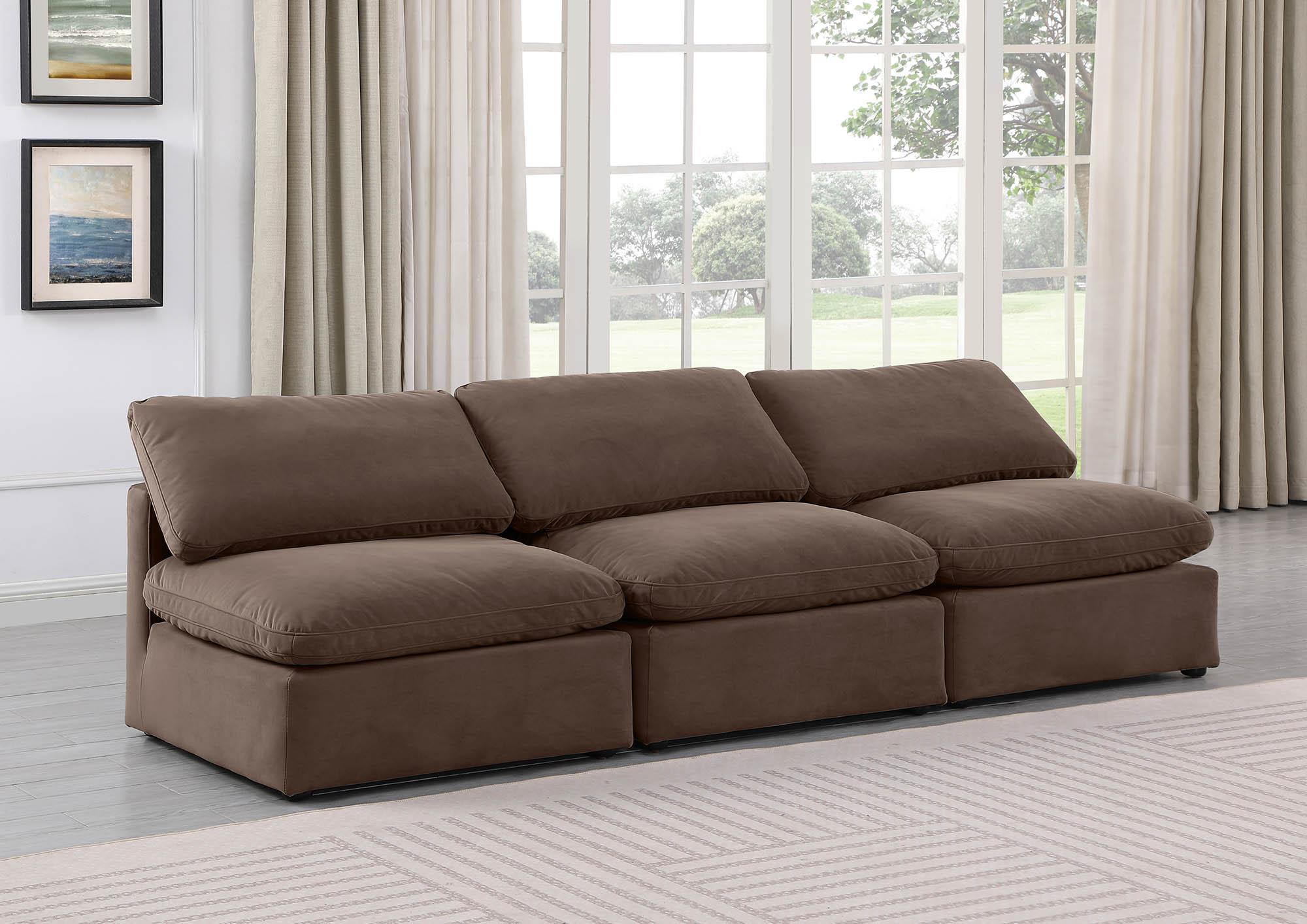 

    
Brown Velvet Modular Sofa INDULGE 147Brown-S3 Meridian Contemporary Modern
