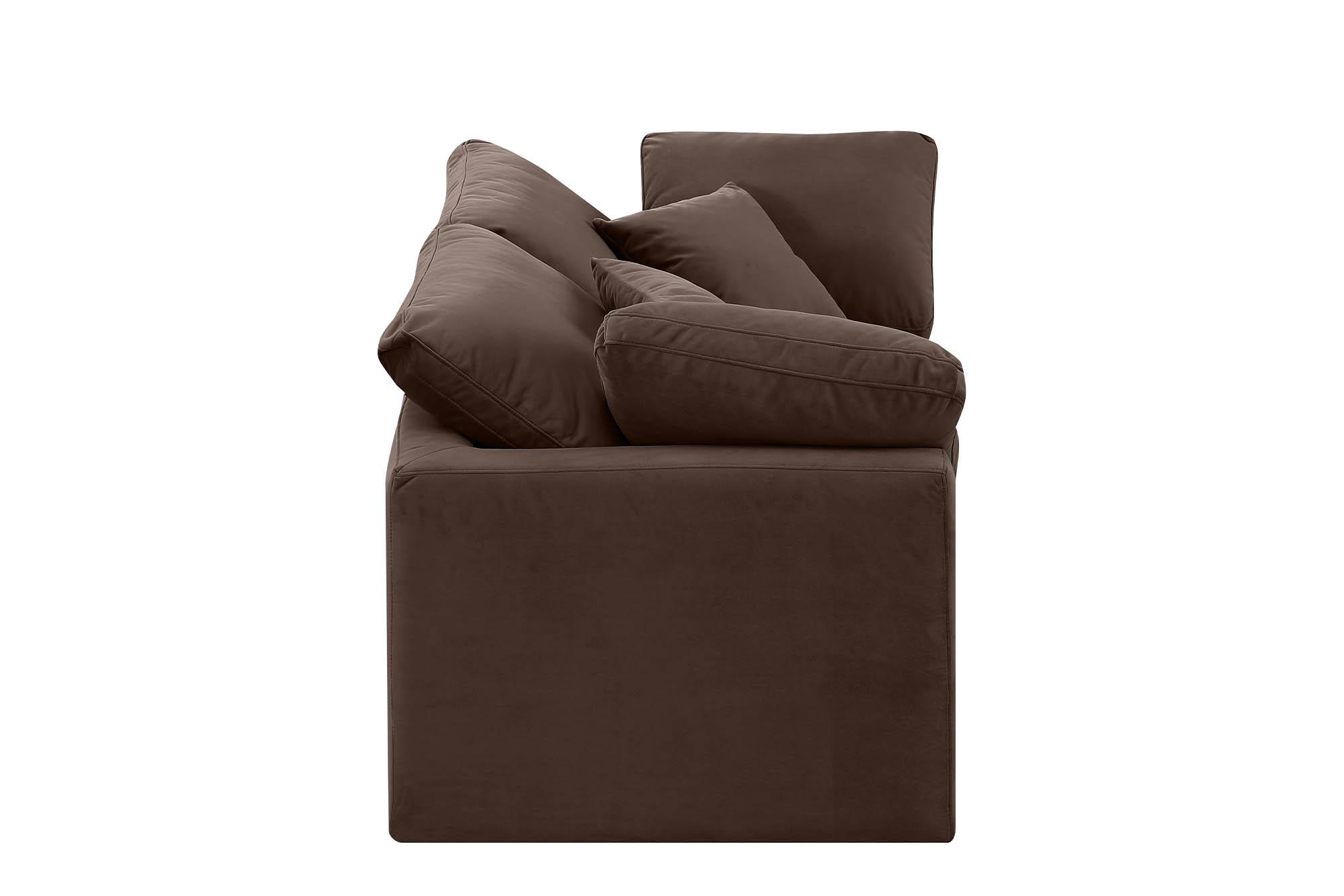 

        
Meridian Furniture INDULGE 147Brown-S70 Modular Sofa Brown Velvet 094308316802
