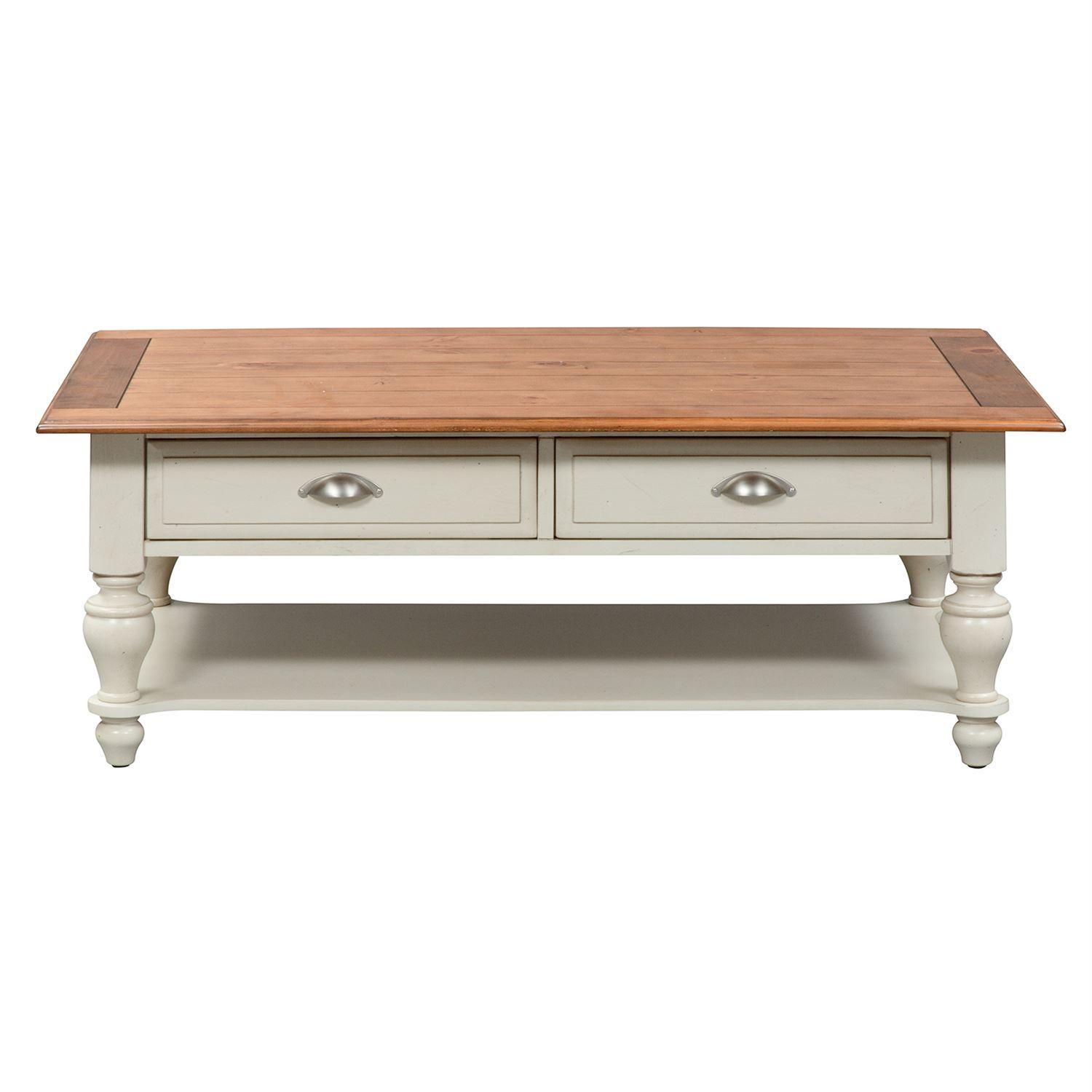 

    
Bisque with Natural Pine Finish Coffee Table Set 3 Pcs Ocean Isle (303-OT) Liberty Furniture
