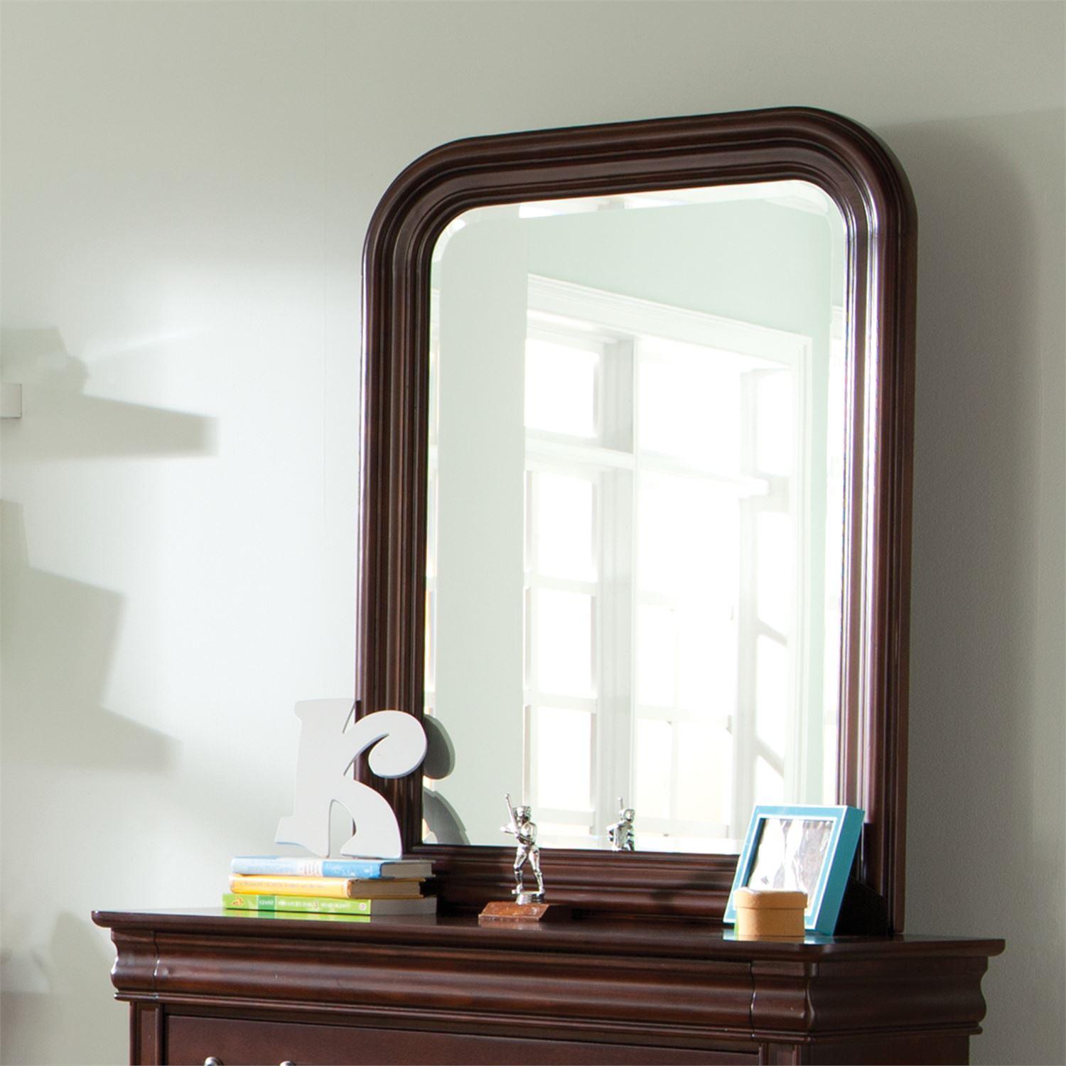 

    
Mahogany Stain Finish Combo Dresser & Mirror Carriage Court (709-YBR) Liberty Furniture
