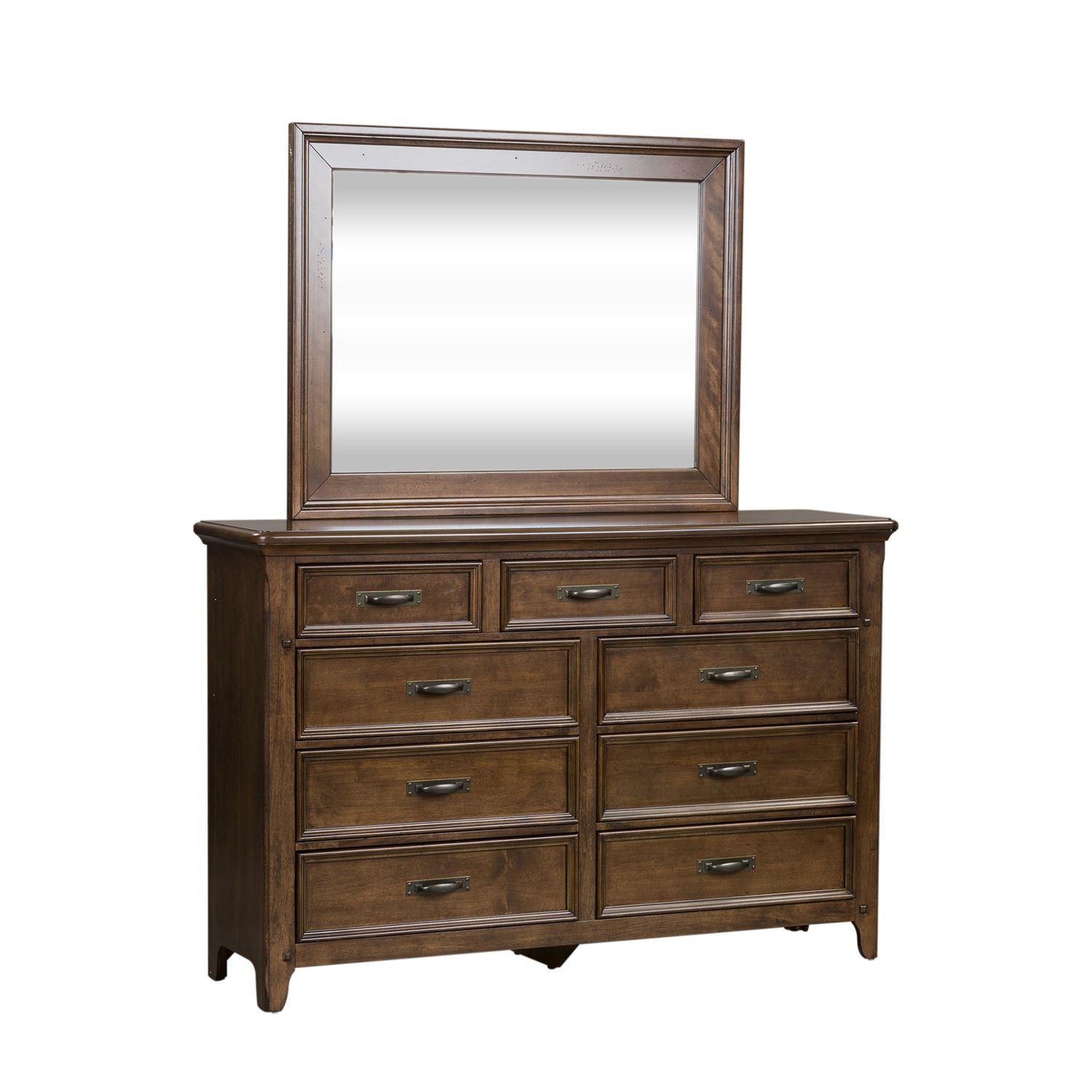 

    
Liberty Furniture Saddlebrook  (184-BR) Dresser w/Mirror Brown 184-BR-DM
