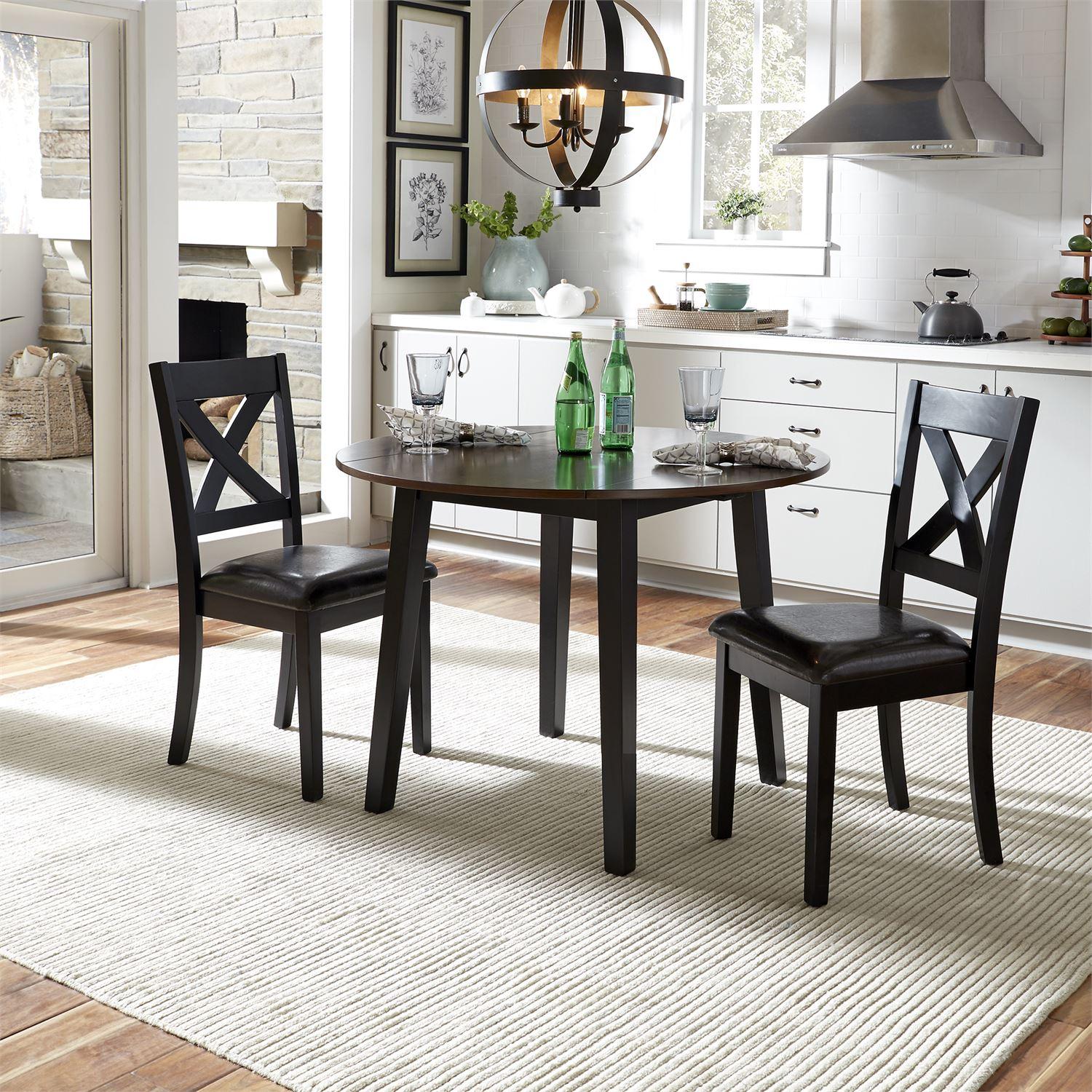 Transitional Dining Room Set Thornton II  (464-CD) Dining Room Set 464-CD-3DLS in Brown 