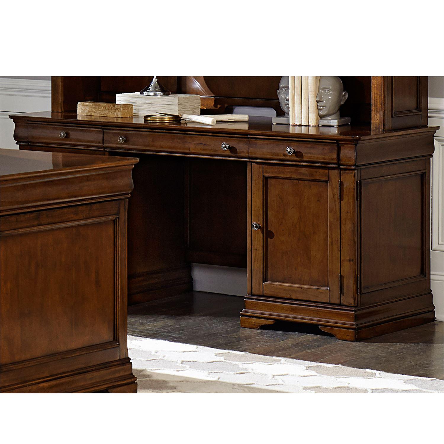 

    
Liberty Furniture Chateau Valley  (901-HOJ) Executive Desk Set Executive Desk Set Brown 901-HOJ-5JES
