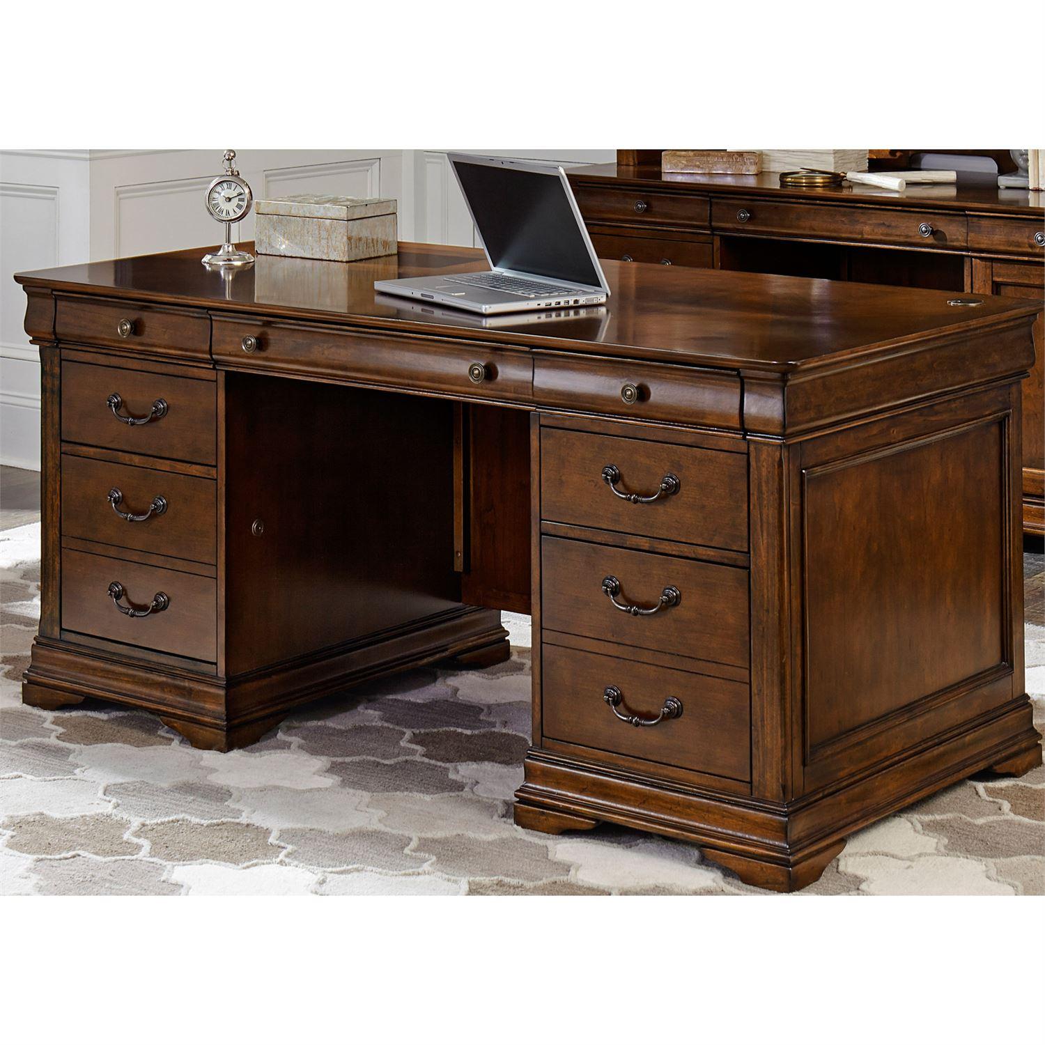 

                    
Liberty Furniture Chateau Valley  (901-HOJ) Executive Desk Set Executive Desk Set Brown  Purchase 
