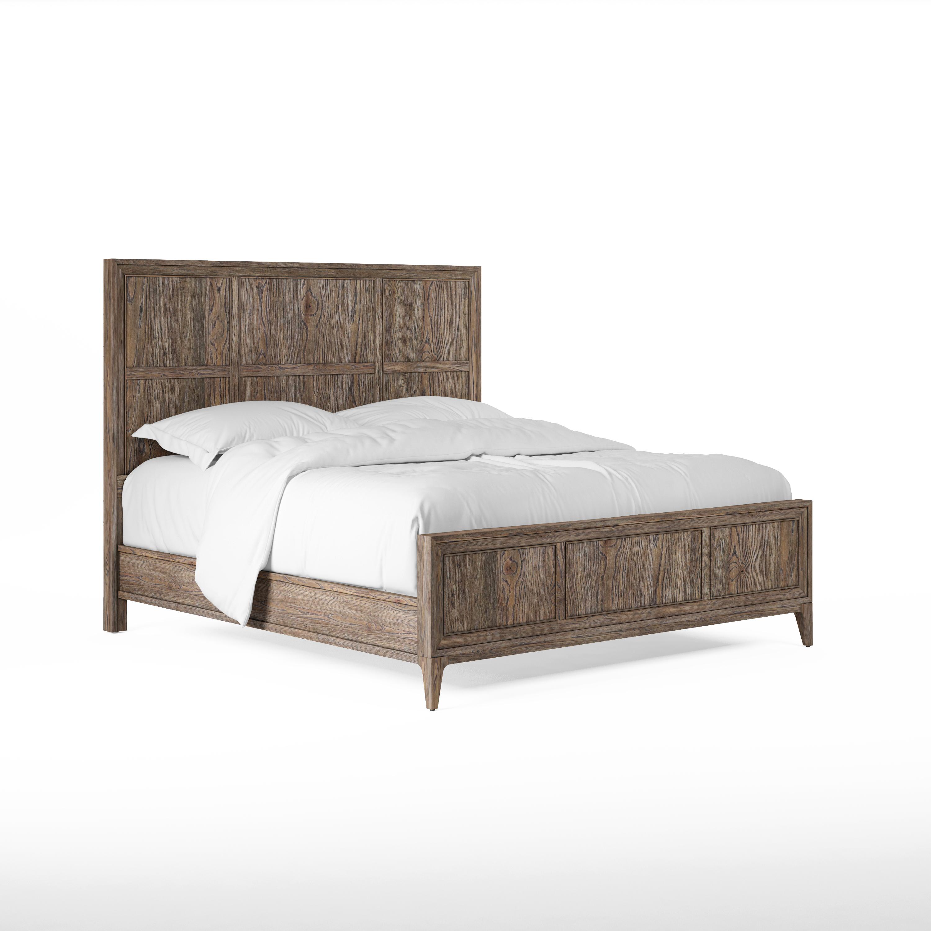 Contemporary, Traditional Panel Bed Haverty's Trafalgar 315126-2303 in Brown 