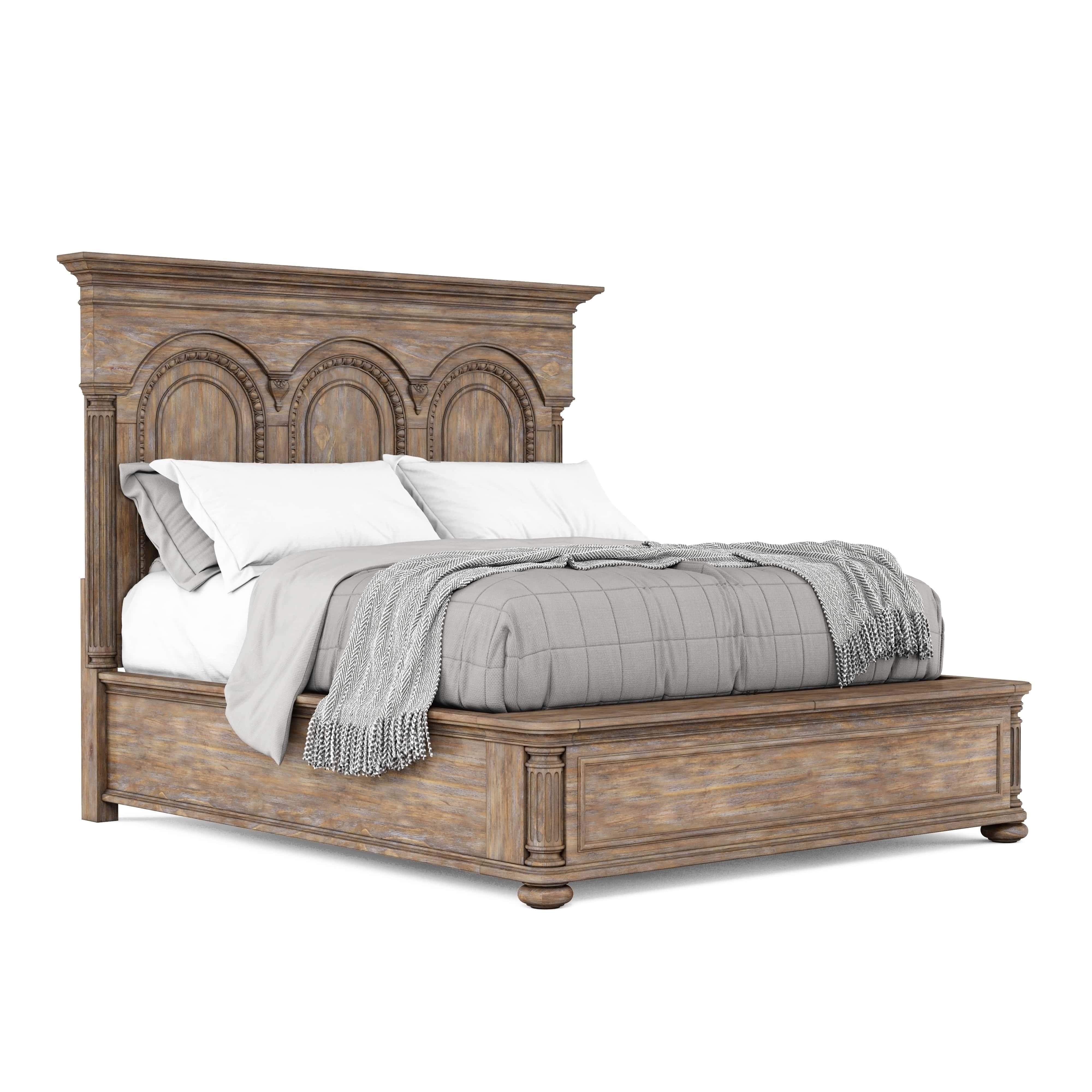 

    
Brown Wood King Size Panel Bed by A.R.T. Furniture Architrave
