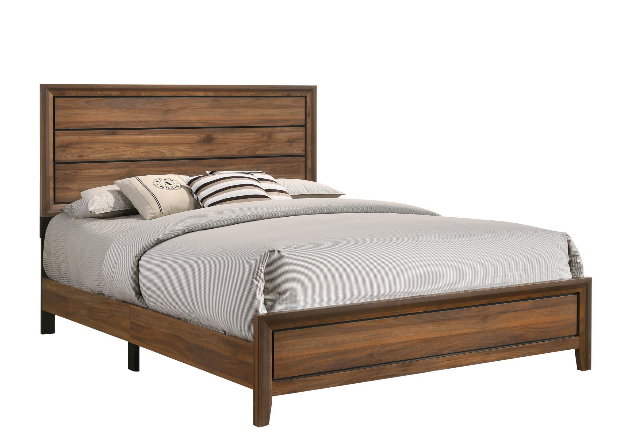 

    
Nutmeg Wood Panel FULL Bed w/ USB KENNEDY 1372-104 Bernards Modern
