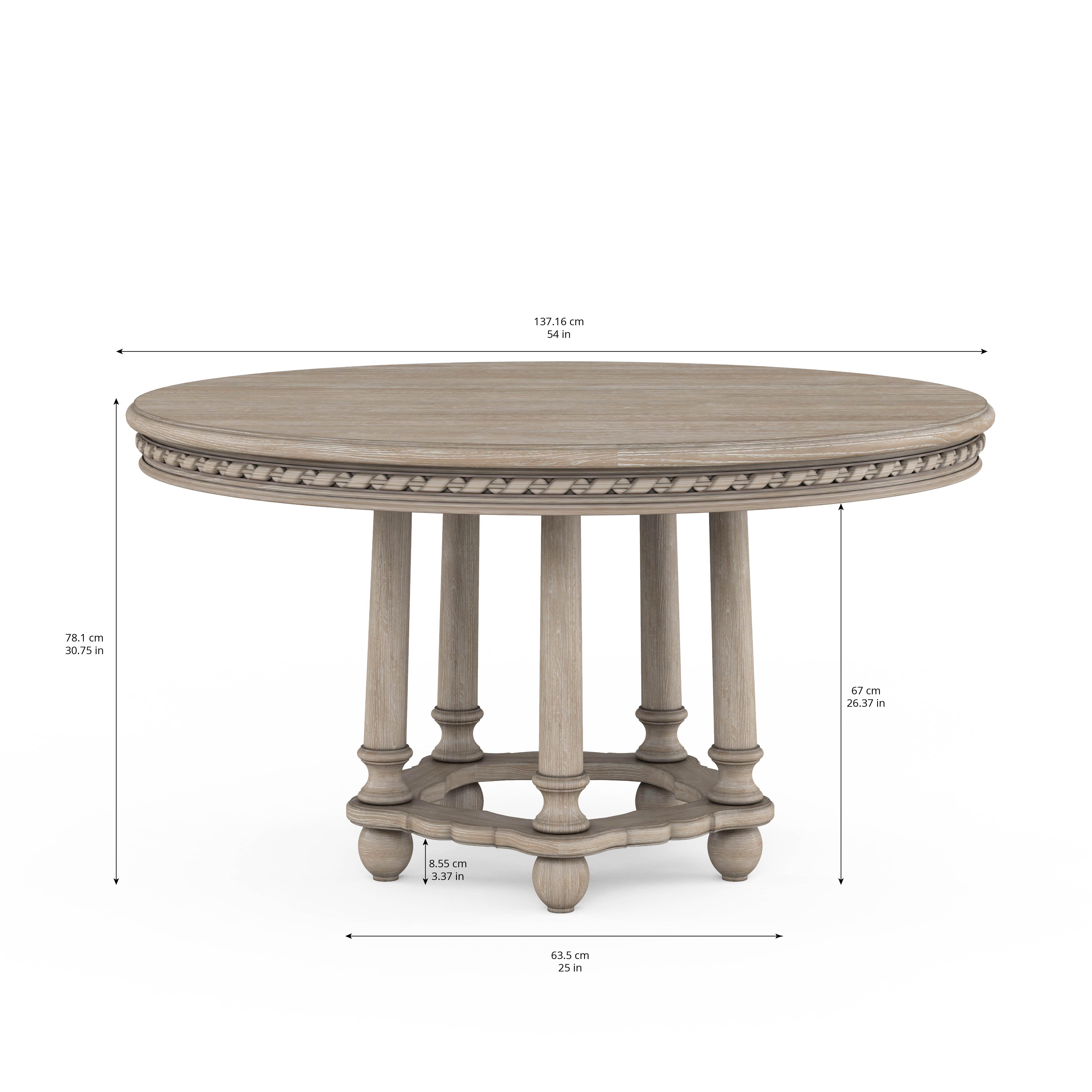 

    
Brown Wood Round Dining Table by A.R.T. Furniture Somerton
