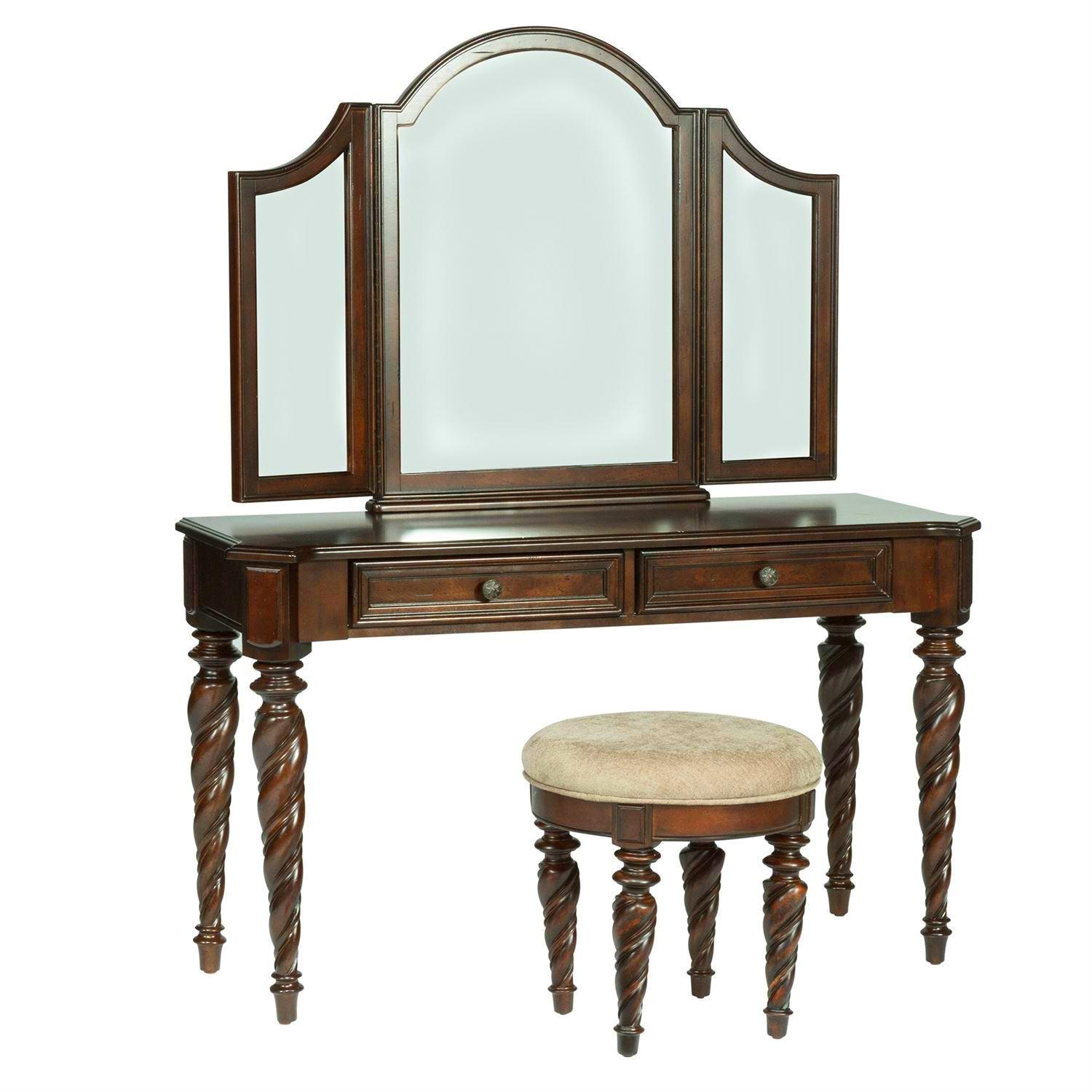 

    
Brownstone Finish Vanity Set 3 Pcs Arbor Place (575-BR) Liberty Furniture
