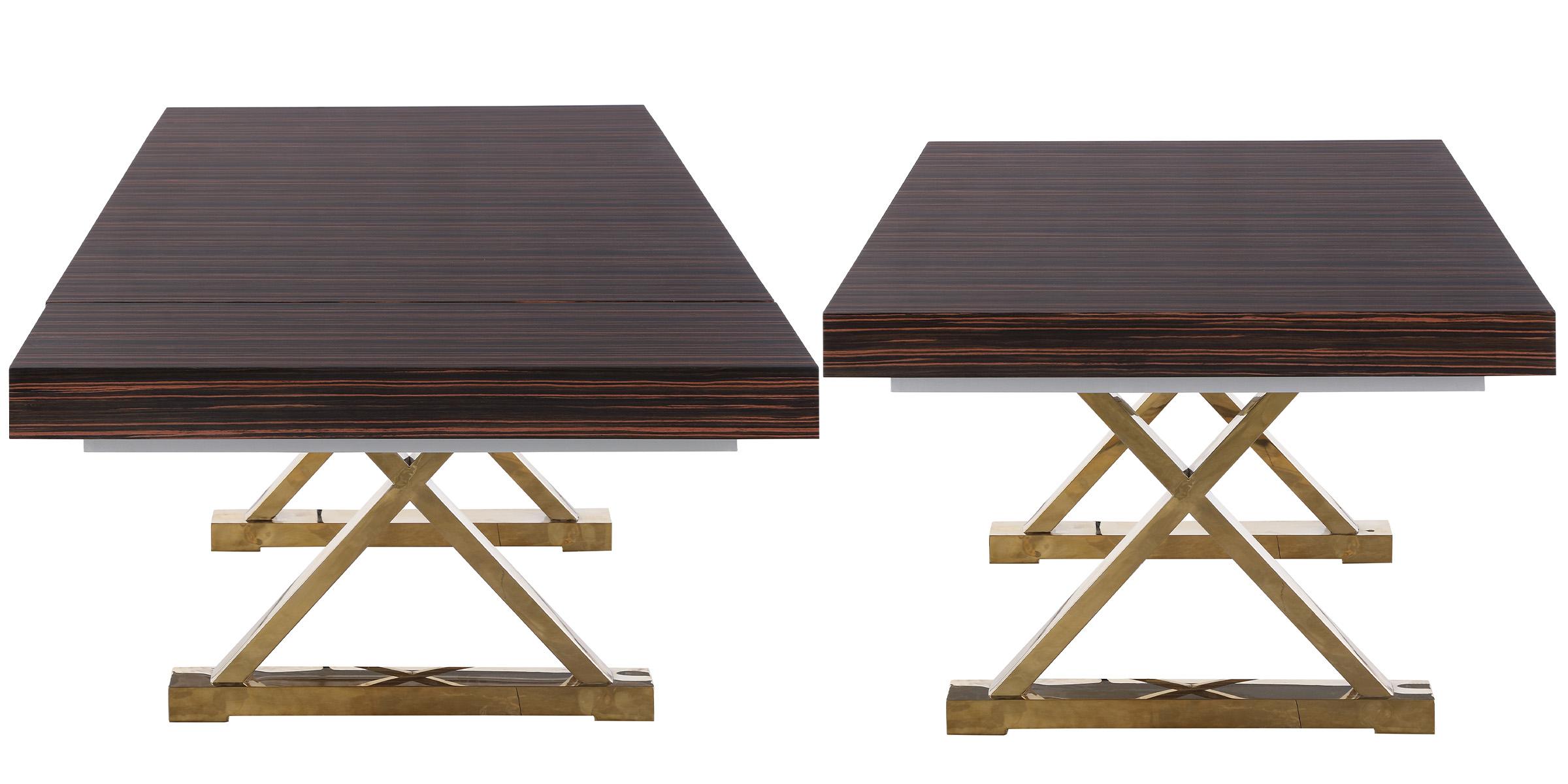 

        
Meridian Furniture Excel / Capri 996-T Dining Table Set Gold/Brown/Beige Velvet 753359806495
