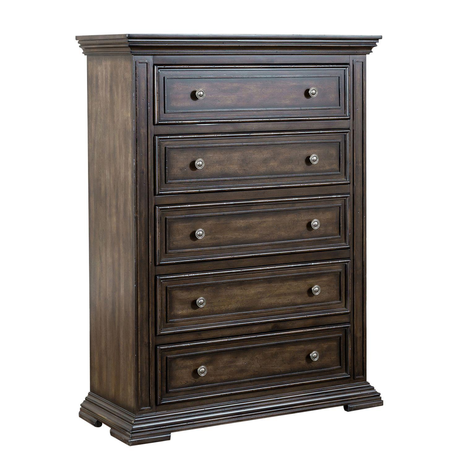 

    
Brownstone Finish 5 Drawer Chest Big Valley (361-BR) Liberty Furniture

