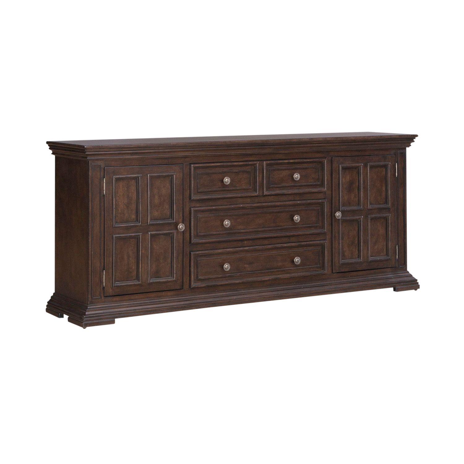 

    
Brownstone Finish 66" Tv Console Big Valley (361-BR) Liberty Furniture
