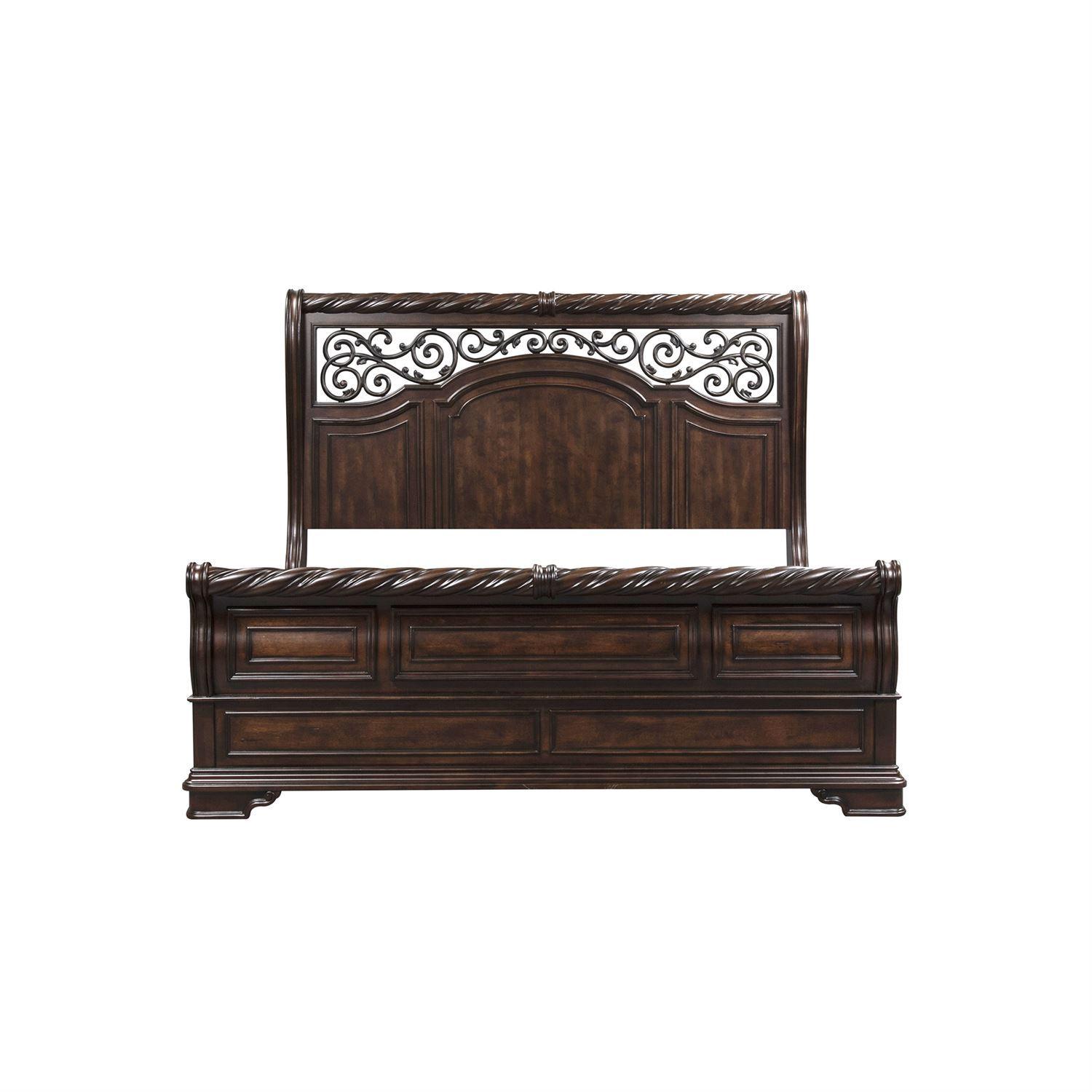 

    
Brownstone Finish Cal. King Sleigh Bed Arbor Place (575-BR) Liberty Furniture
