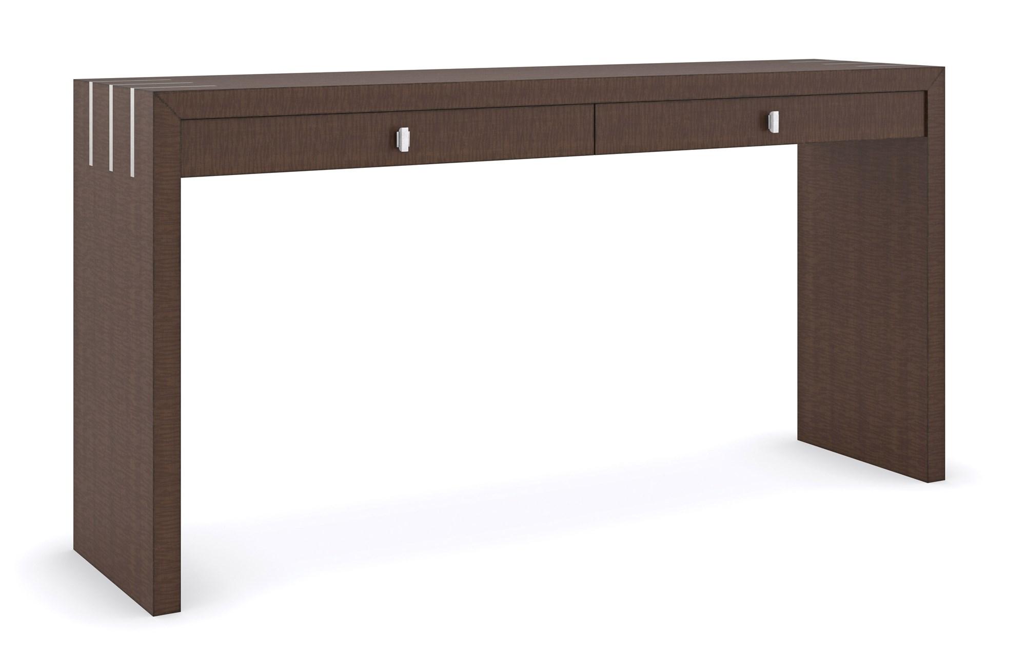 

    
Brunette Richly Figured Sycamore Veneers Console Table BAND TOGETHER by Caracole
