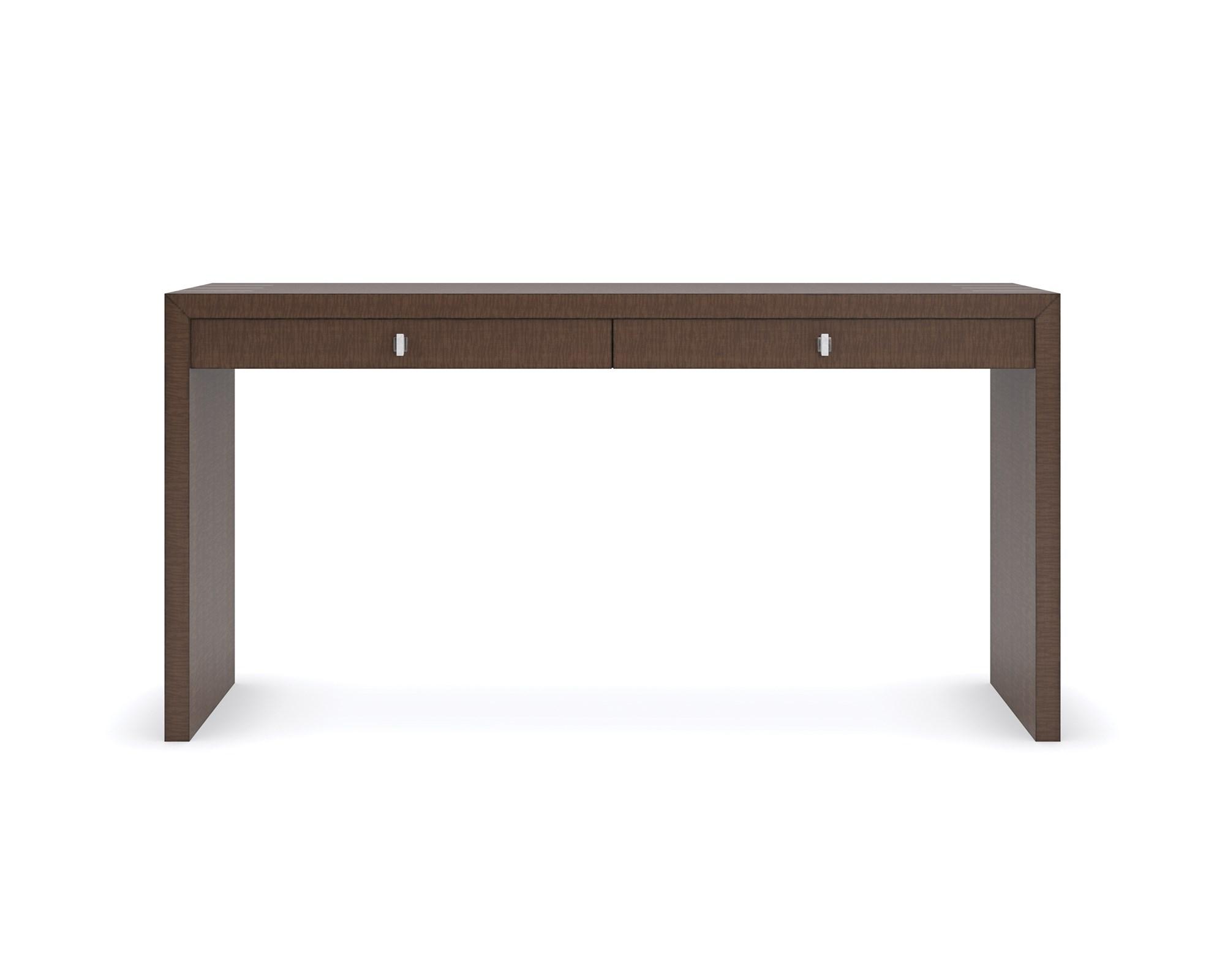 

    
Brunette Richly Figured Sycamore Veneers Console Table BAND TOGETHER by Caracole
