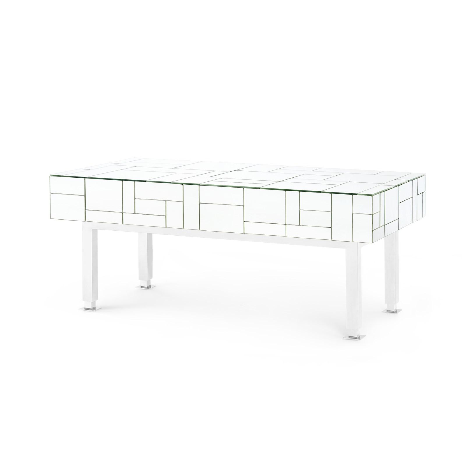 

    
Bungalow 5 Modrian Contemporary Mirrored Wood Coffee Table Modern

