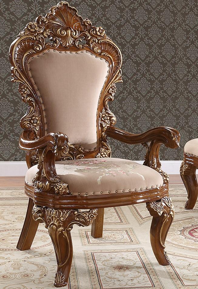 

    
Homey Design Furniture HD-1803 Dining Arm Chair Dark Brown/Gold HD-AC1803-2PC
