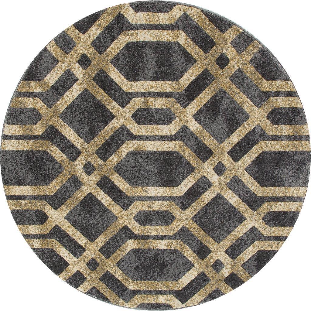 

    
Cachi Fretwork Light Yellow 7 ft. 10 in. Round Area Rug by Art Carpet

