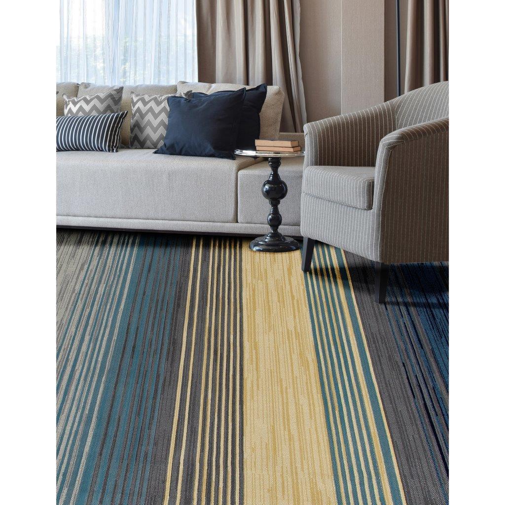

    
Cachi Heathered Stripe Blue 2 ft. 2 in. x 7 ft. 7 in. Runner by Art Carpet
