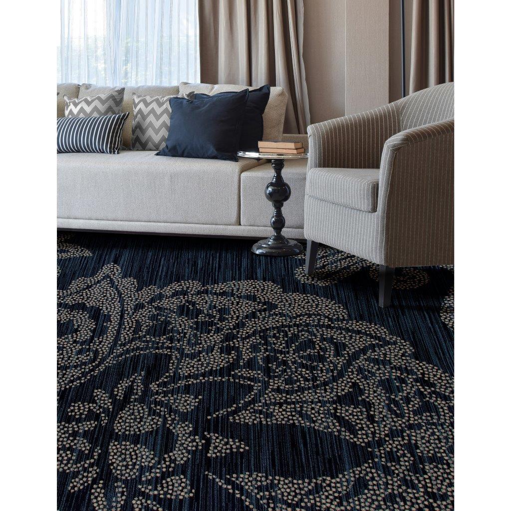 

    
Cachi Large Damask Blue 5 ft. 3 in. x 7 ft. 7 in. Area Rug by Art Carpet
