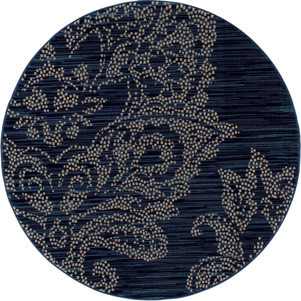 

    
Cachi Large Damask Blue 7 ft. 10 in. Round Area Rug by Art Carpet
