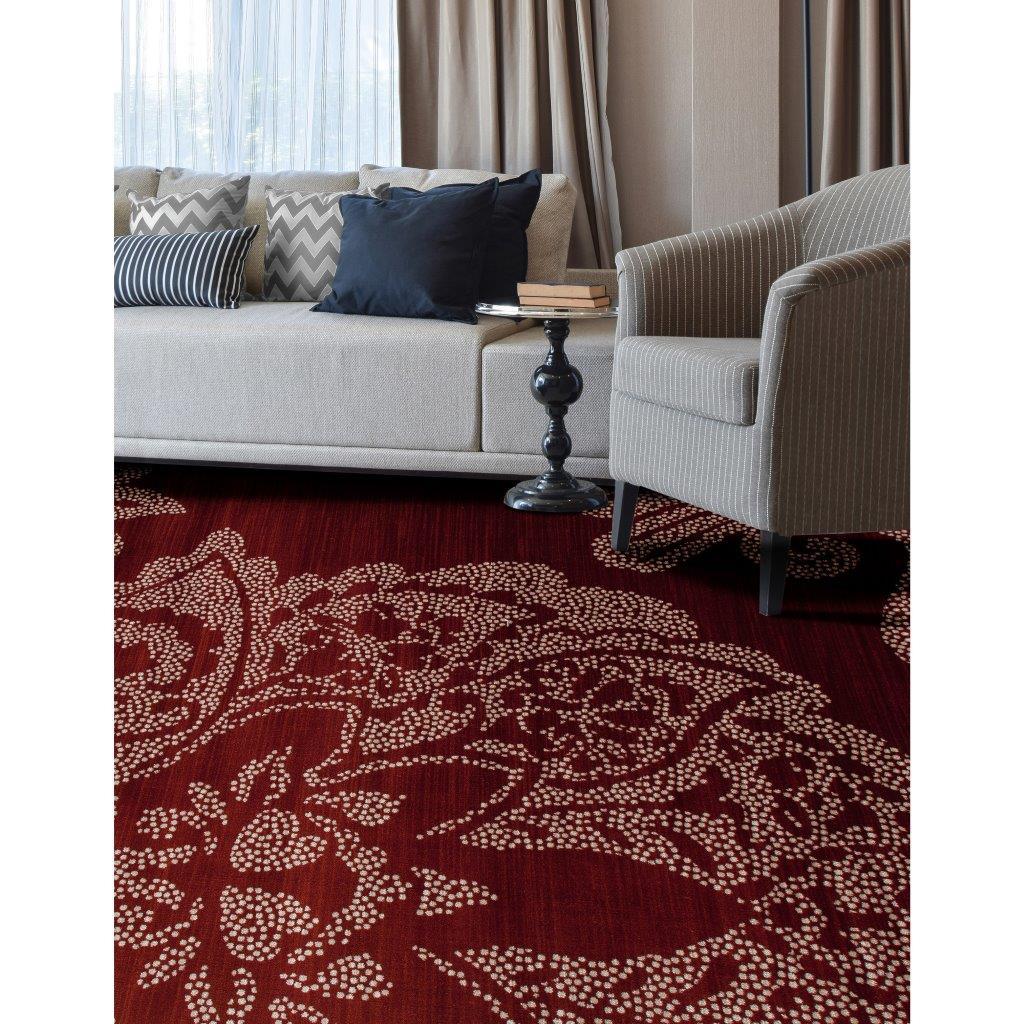 

    
Cachi Large Damask Red 2 ft. 2 in. x 7 ft. 7 in. Runner by Art Carpet
