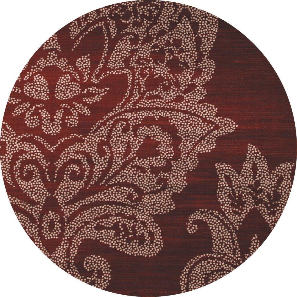 

    
Cachi Large Damask Red 5 ft. 3 in. Round Area Rug by Art Carpet
