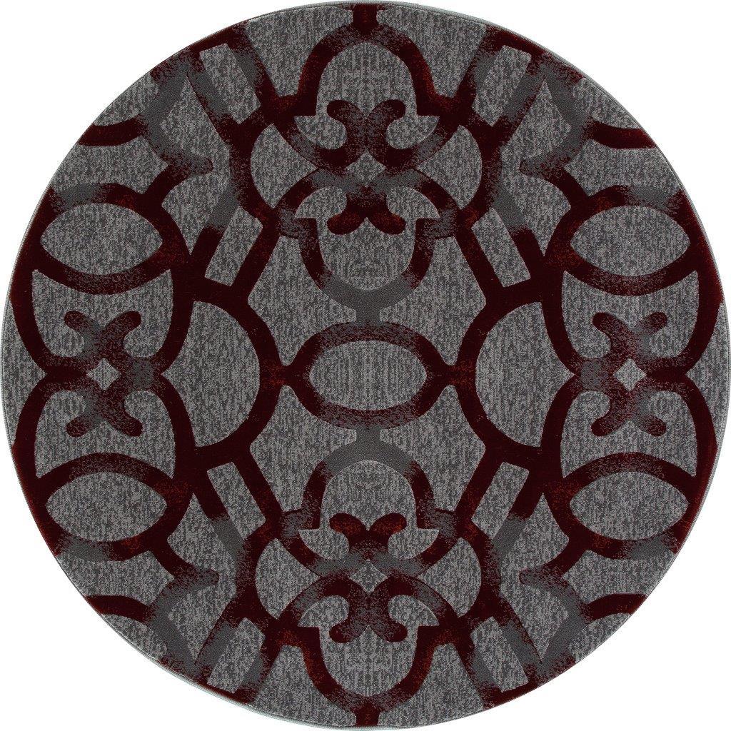 

    
Cachi Trellis Gray 5 ft. 3 in. Round Area Rug by Art Carpet
