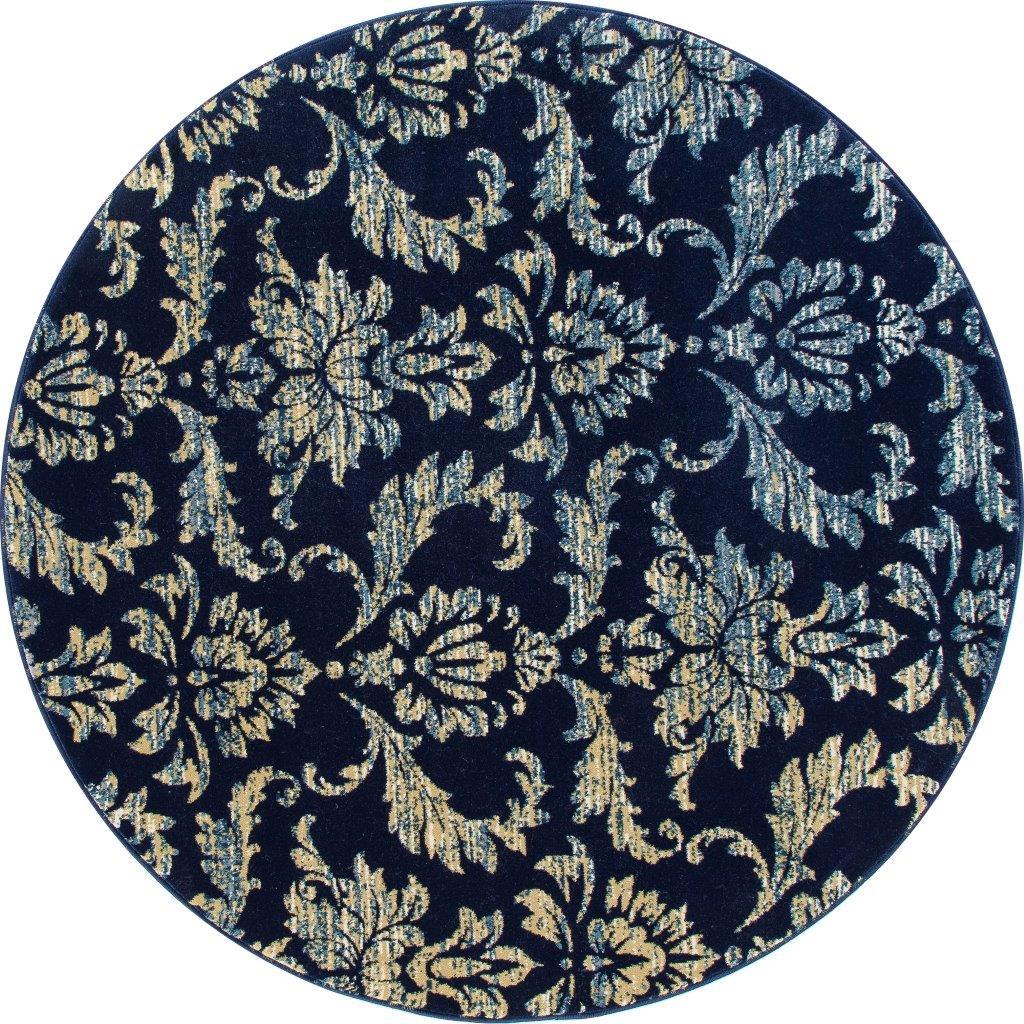 

    
Cachi Victorian Navy 5 ft. 3 in. Round Area Rug by Art Carpet
