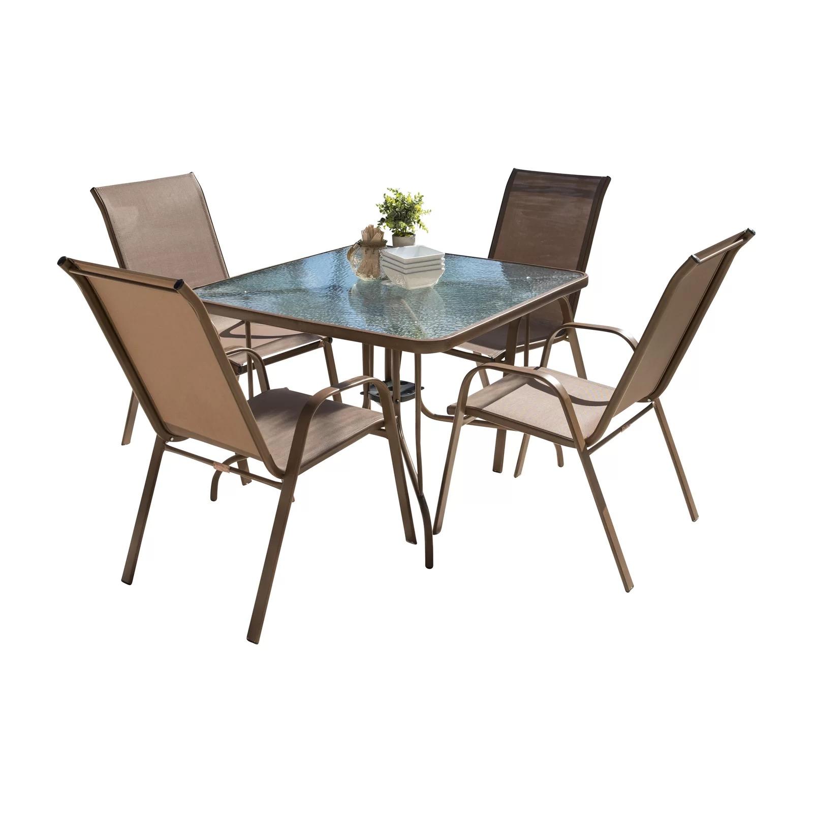 Classic Outdoors Dining Set Café PJO-9001-ESP-5DH in Brown 
