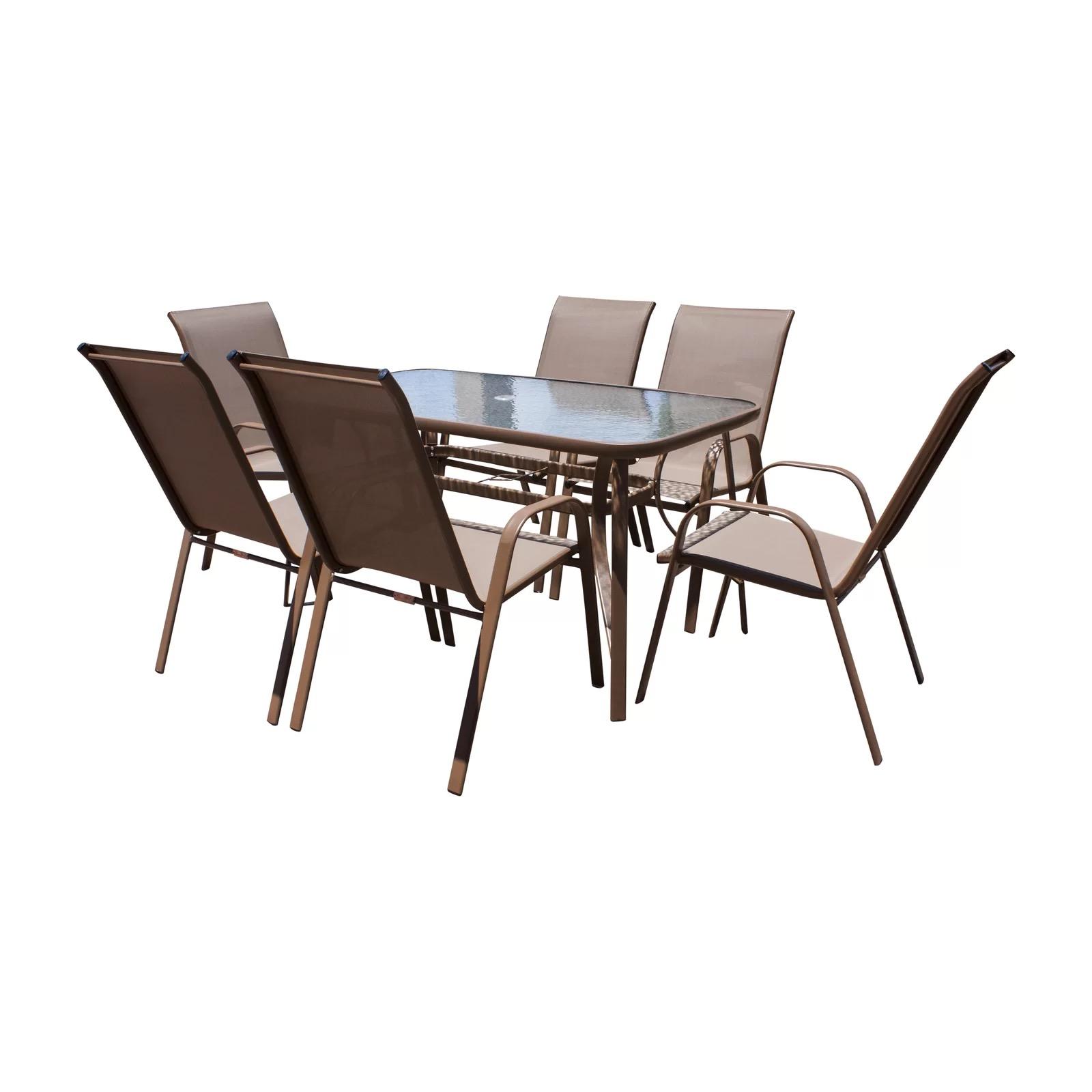 Classic Outdoors Dining Set Café PJO-9001-ESP-7DH in Brown 
